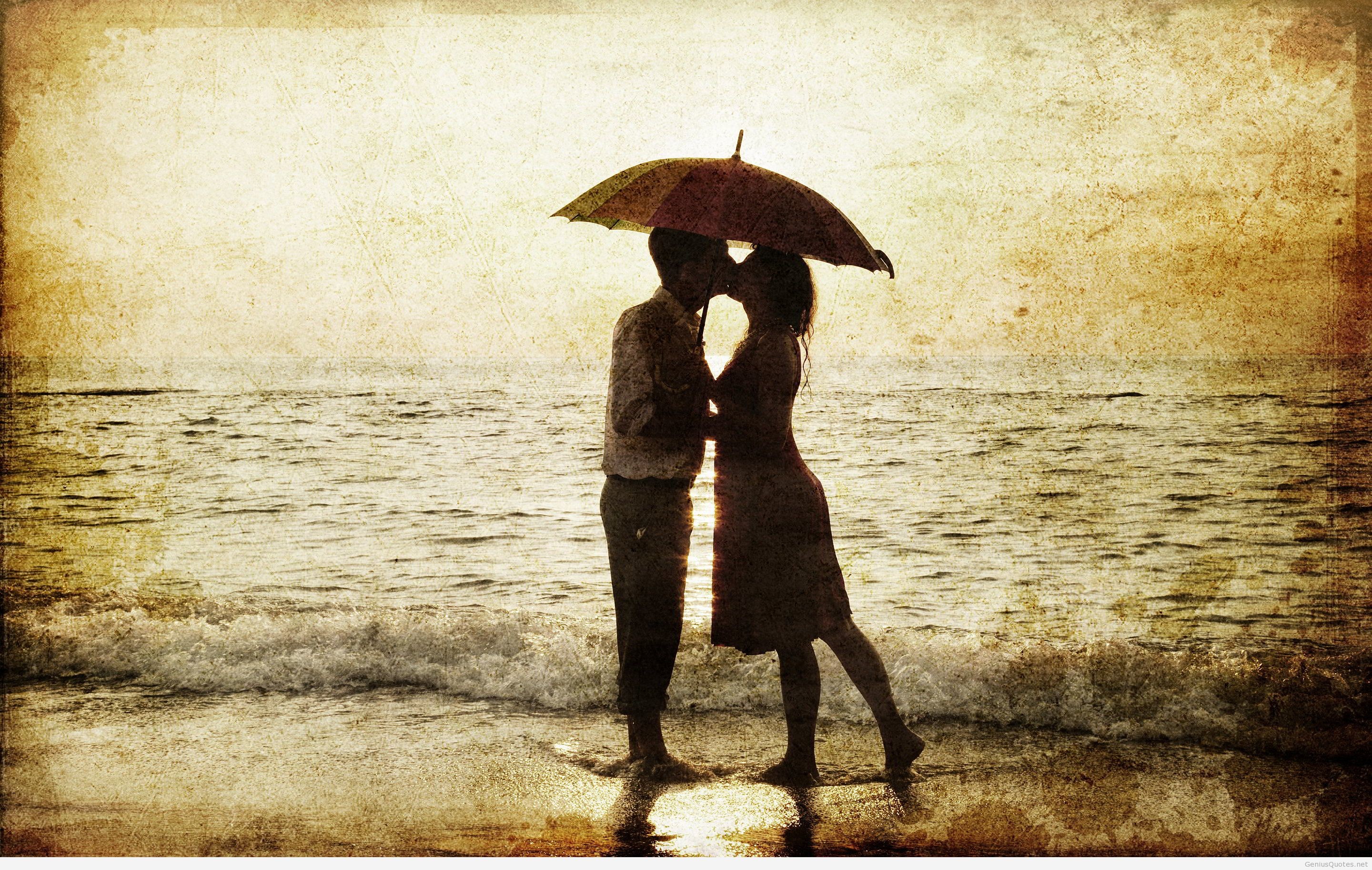 2880x1827 Couple Love In Rain Wallpaper