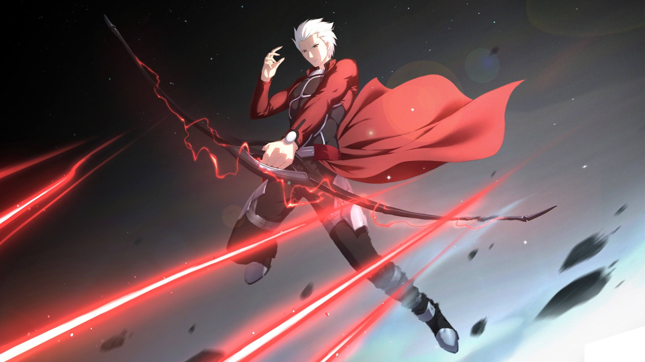 2560x1440  - archer, fate stay night, bow, white hair # original resolution. archer  wallpapers ...