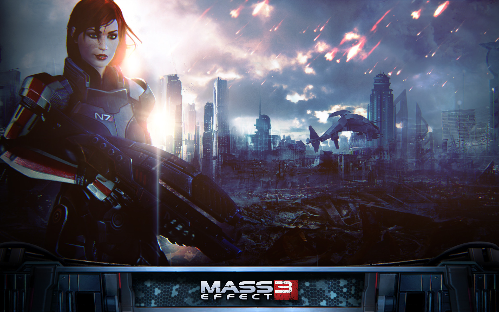 1920x1200 Mass Effect 3. Femshep.