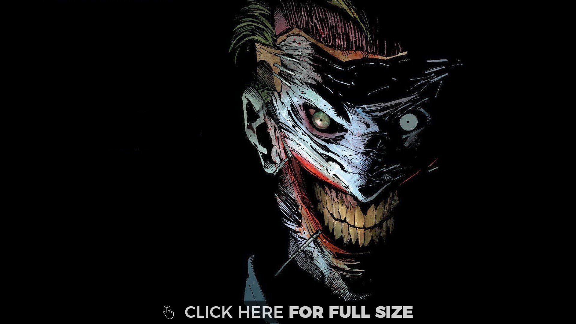 1920x1080 Batman DC Comics The Joker Wallpaper. The evil joker looks extremely  sinister in this dark wallpaper.