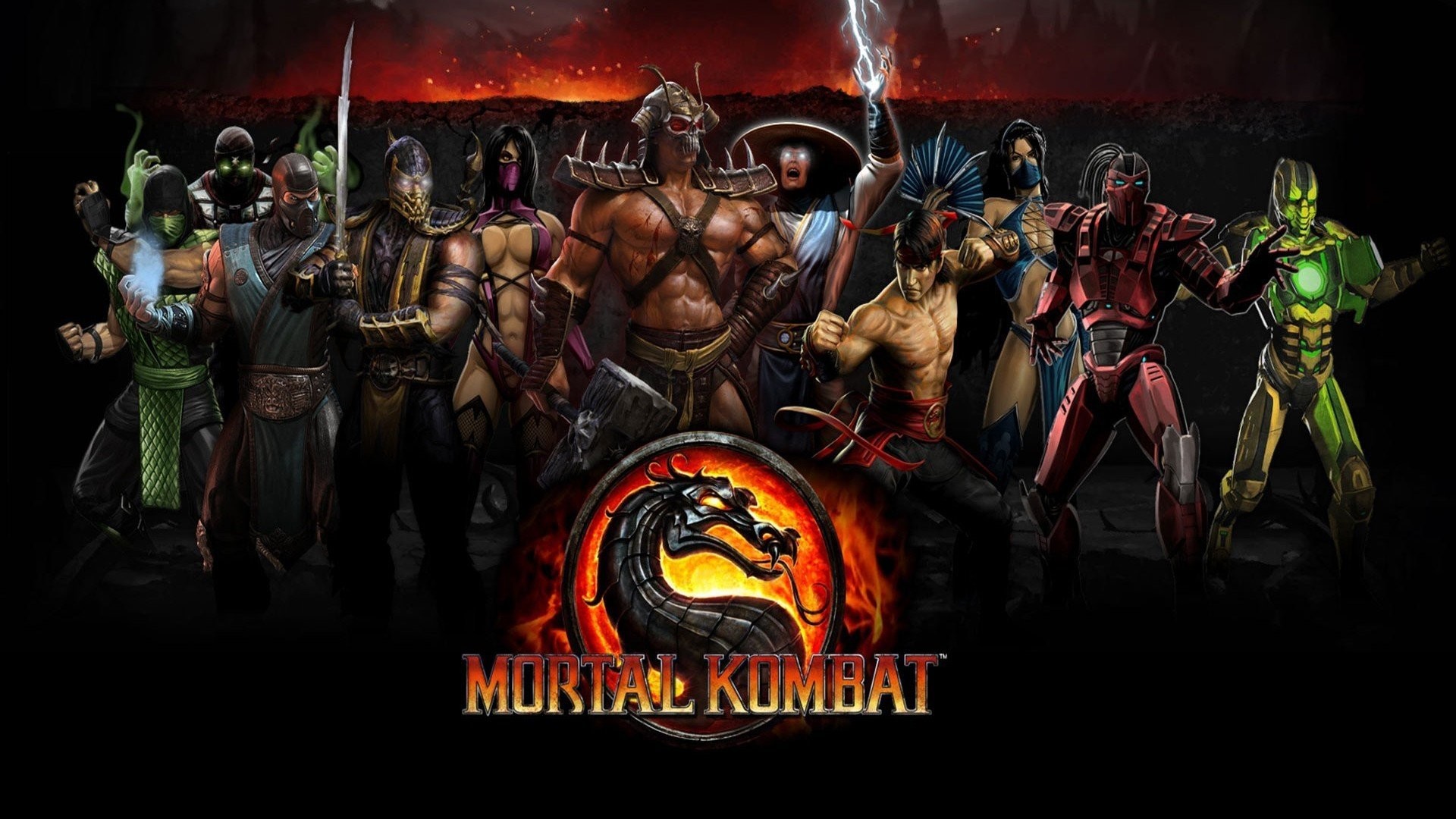 1920x1080 Mortal Kombat Scorpion Character Sub-Zero Raiden Sektor Ermac Reptile Shao  Kahn Kitana Cyrax Liu Kang Mileena