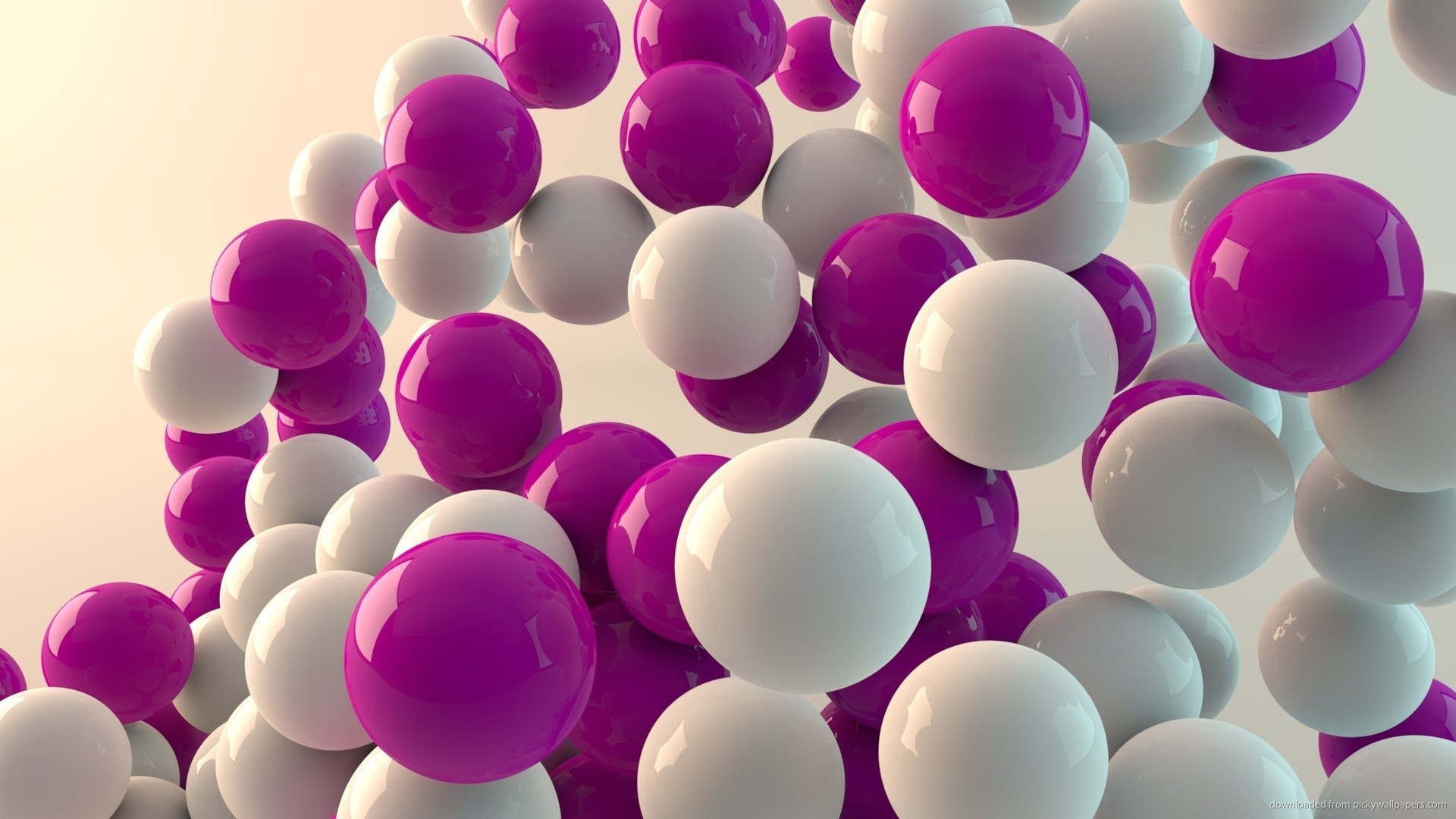 1920x1080 White and purple balls for 
