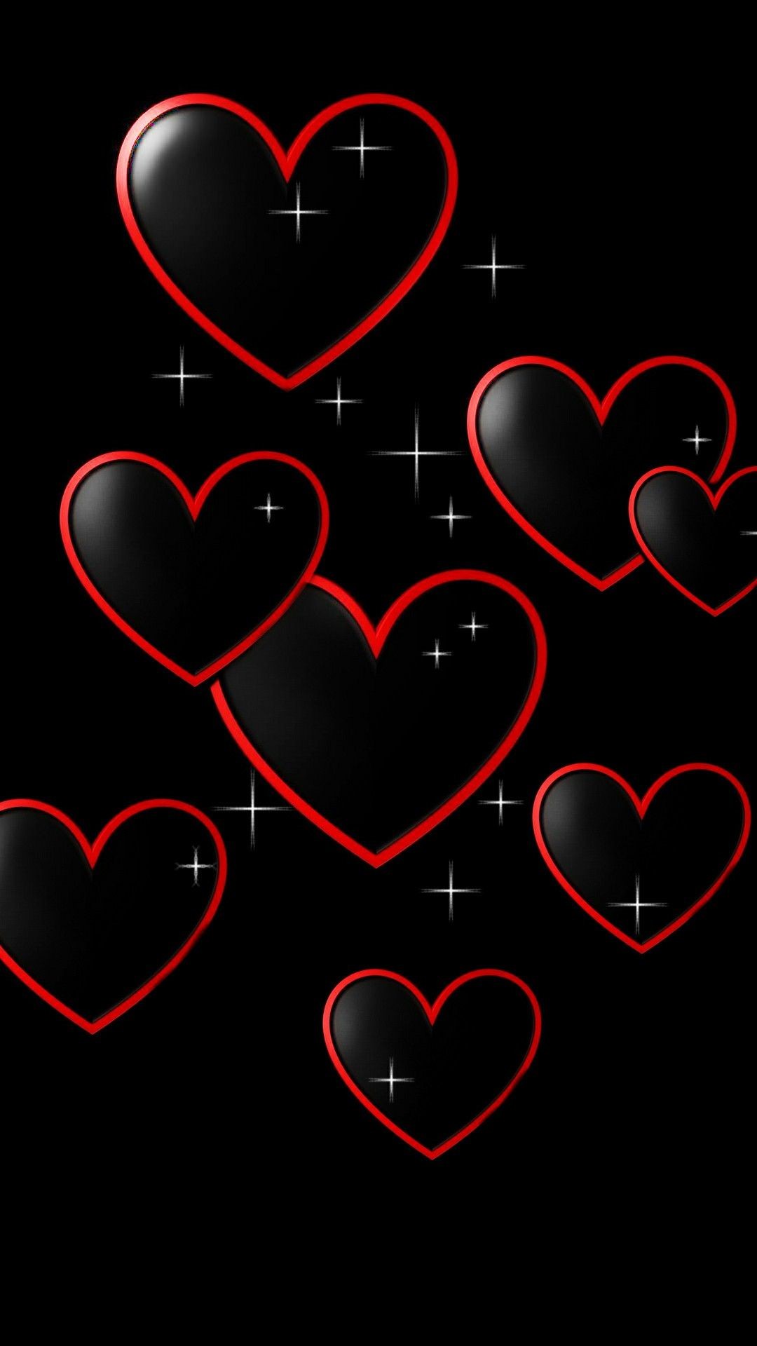 1080x1920 Red w/ blk hearts
