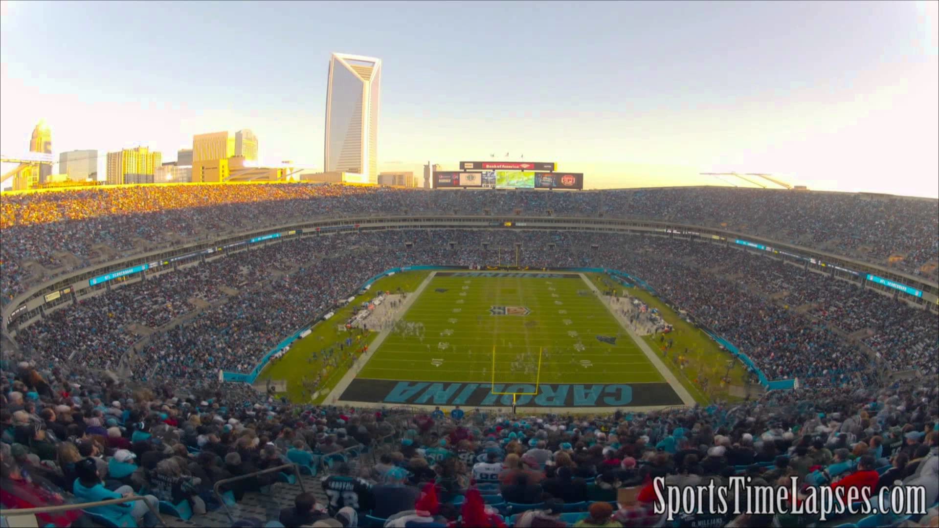 1920x1080 NFL Time Lapse: Bank of America Stadium (Carolina Panthers - End Zone) -  YouTube