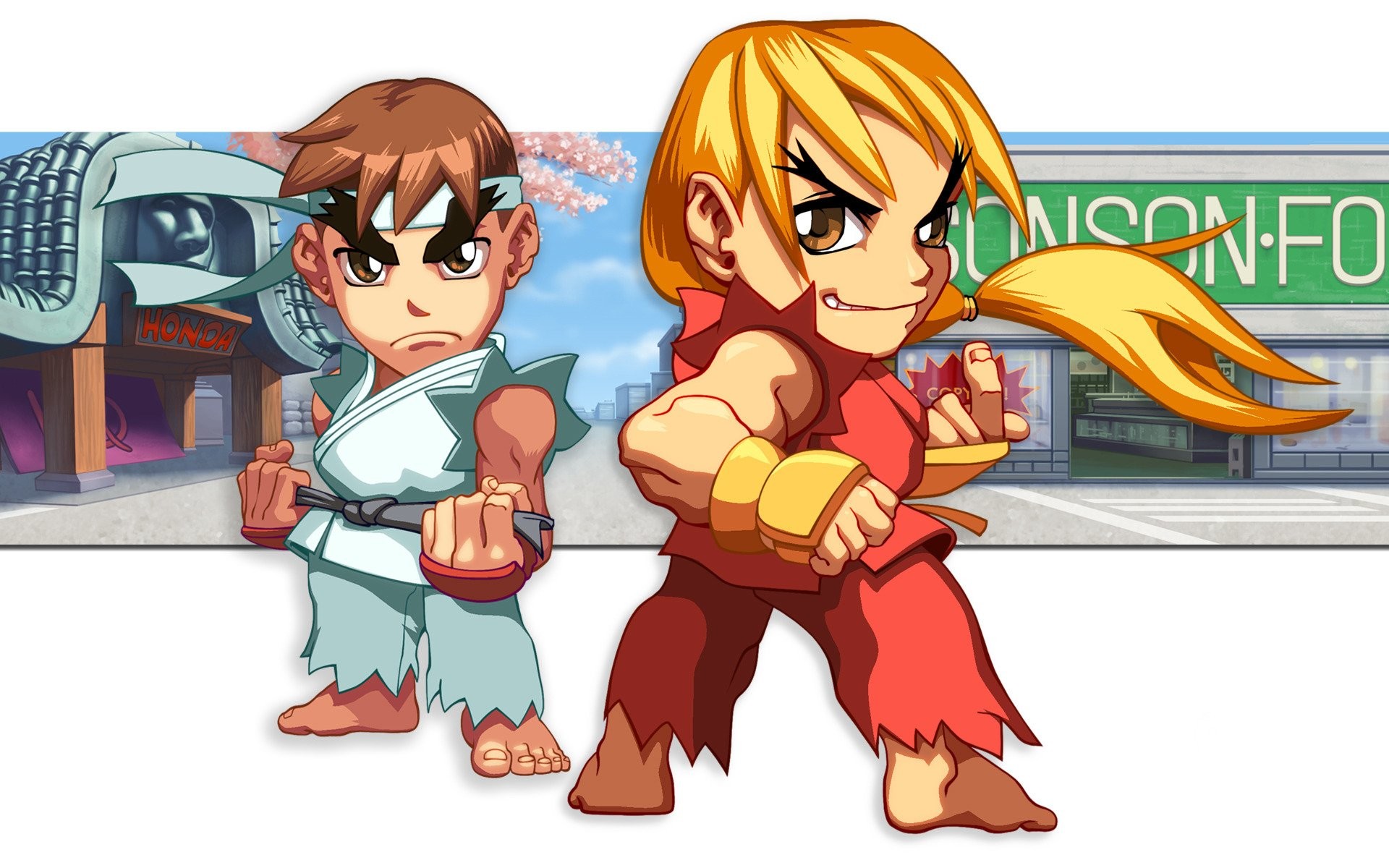 1920x1200 Ryu And Ken - Super Puzzle Fighter II Turbo