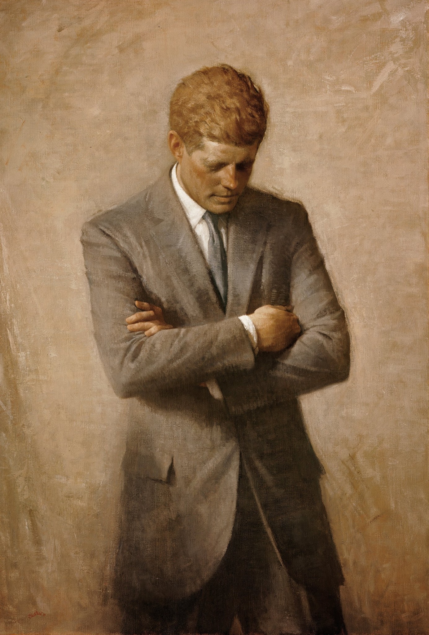 1385x2048 JFK's posthumous pose stands out in stark contrast to the rest of the  presidential portraits, among the stiff straight-on "postage stamp shots",  ...