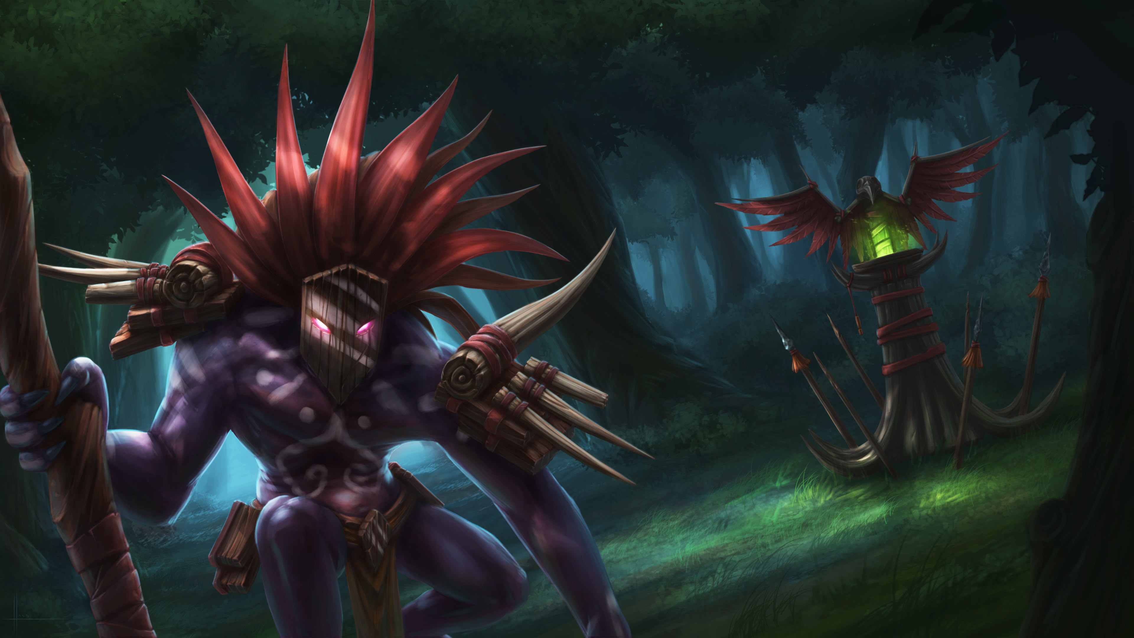 3840x2160 The Twilight Witch Doctor Wallpaper