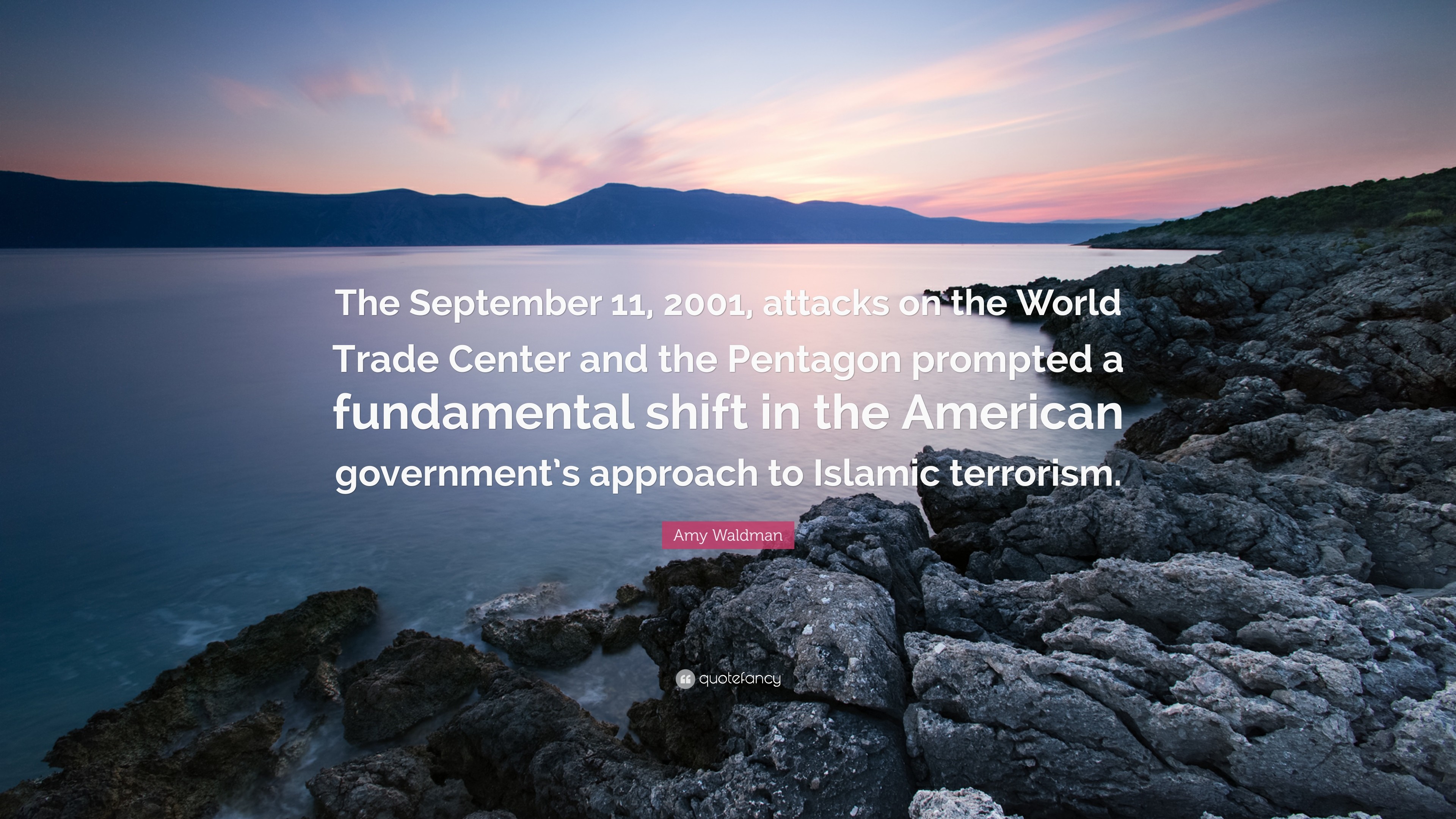 3840x2160 Amy Waldman Quote: “The September 11, 2001, attacks on the World Trade