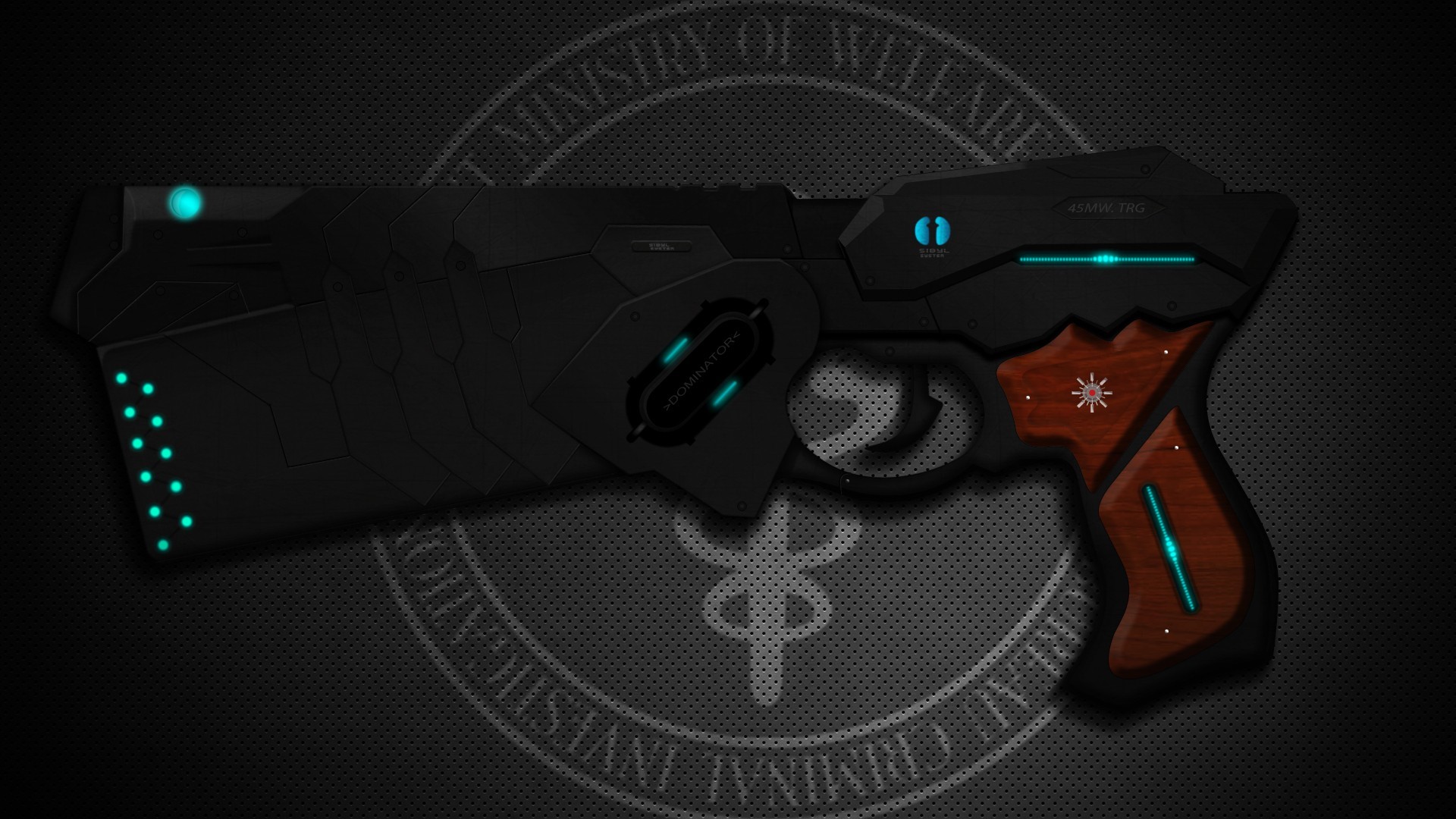 1920x1080 Anime Black Dark Dominator Guns Handguns Logos Psycho-Pass Science Fiction  Weapons