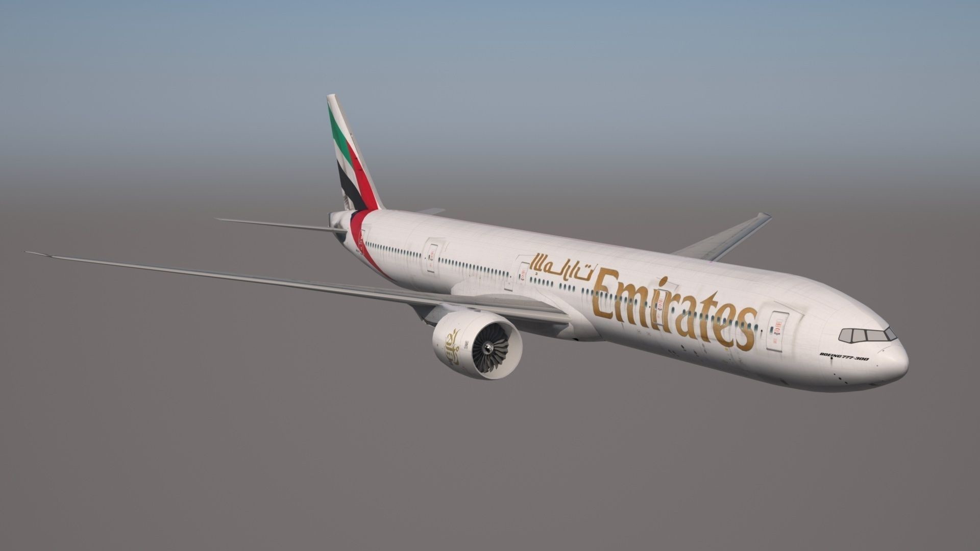 1920x1080 ... boeing 777-300er emirates 3d model obj 3ds fbx dae mtl 3 ...