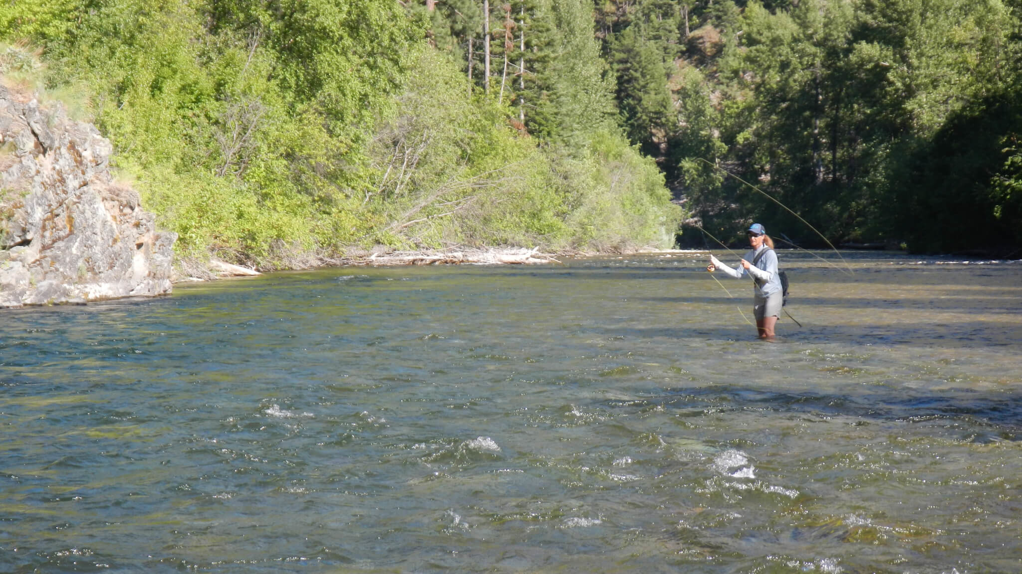 2048x1152 Montana small stream fly fishing.