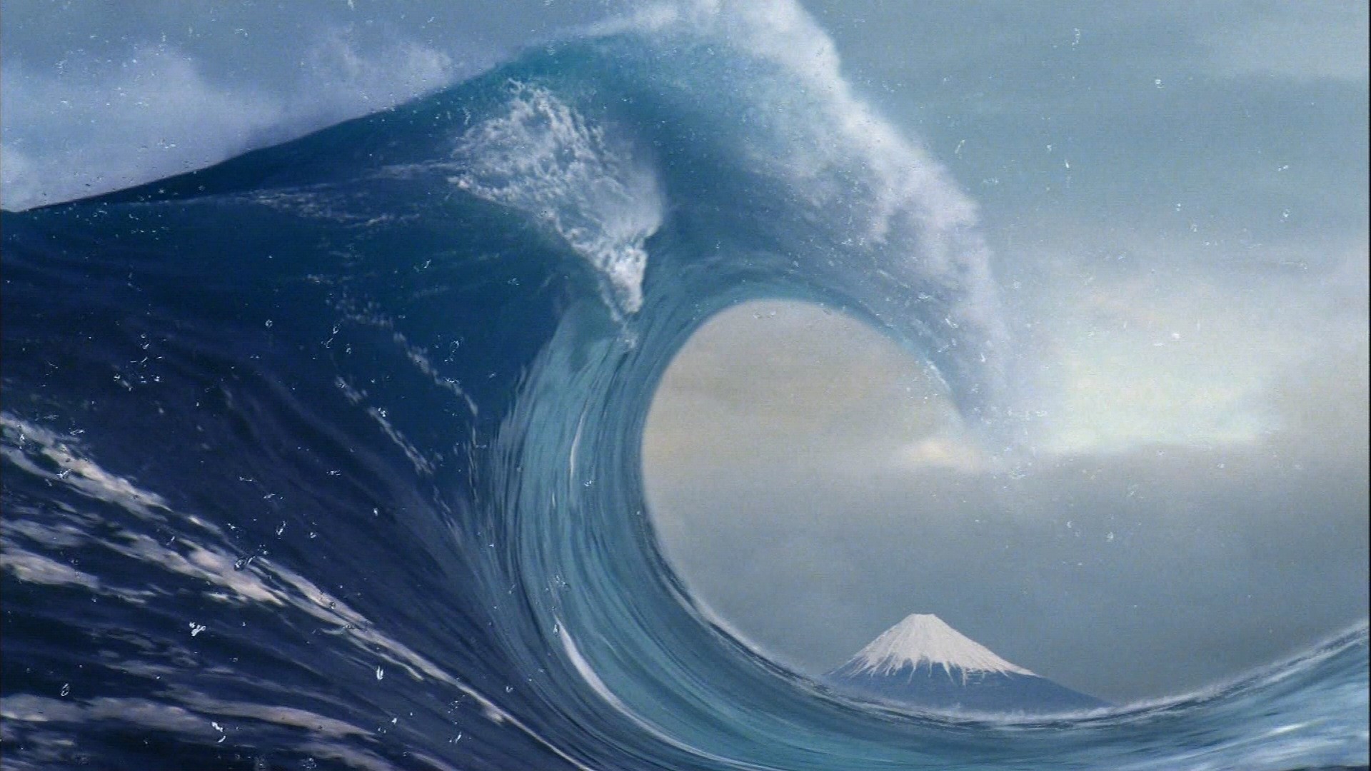 1920x1080 Great Wave off Kanagawa (realistic) [] ...