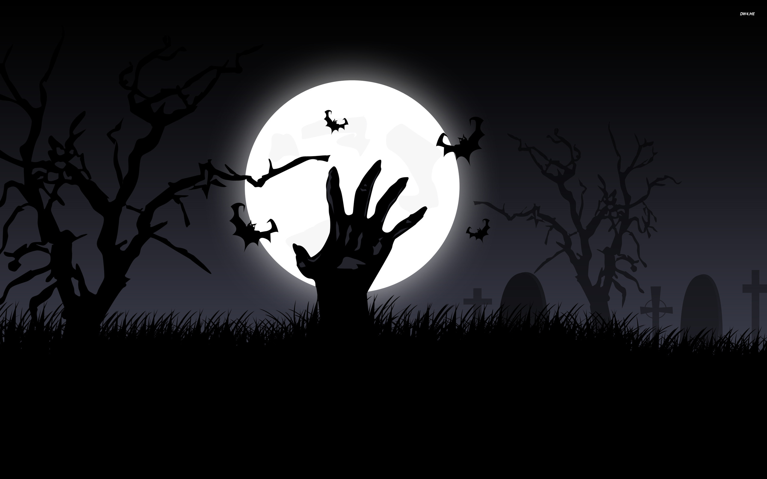 2560x1600 Zombie hand in the moonlight wallpaper - Holiday .