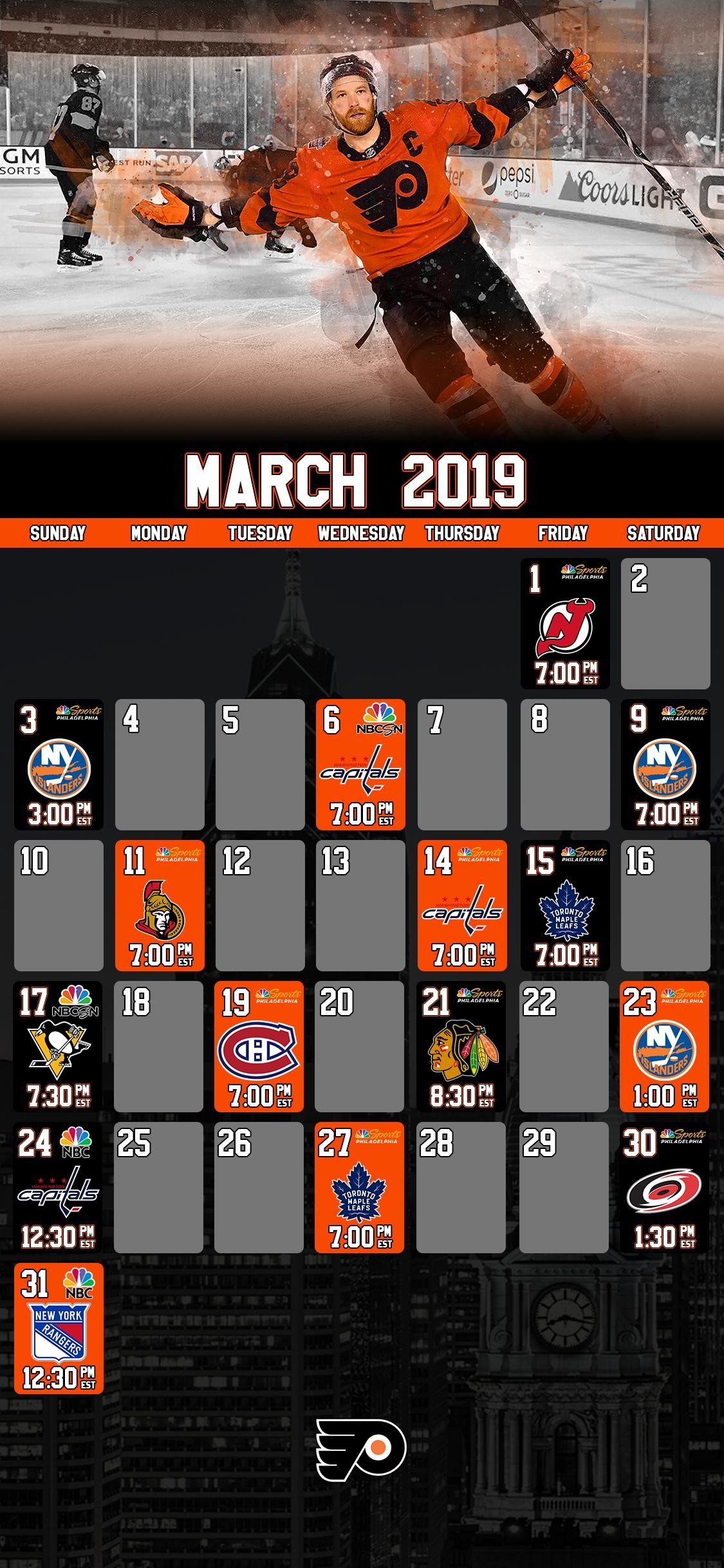 1125x2436 Flyers March Schedule Mobile Wallpaper - Not Drunk Edition ...