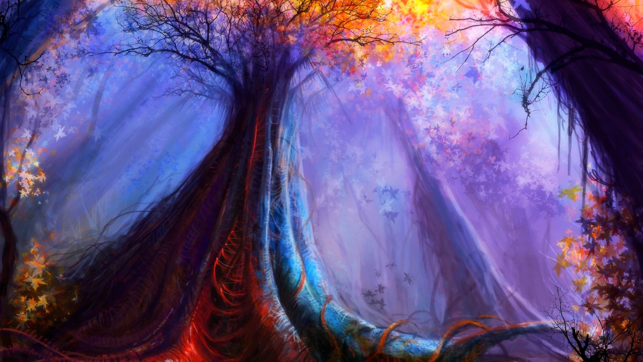 2560x1440 Enchanted, Forest, Wide, Hd, Wallpaper, Free, Beautiful, Desktop, Images,  Amazing Artworks, High Resolution, Colorful, 2560Ã1440 Wallpaper HD
