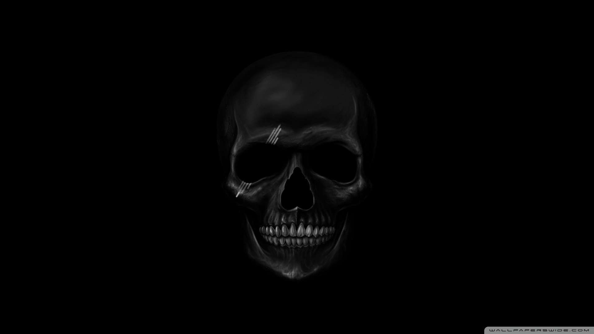 1920x1080 Wallpaper: Black Skull Wallpaper 1080p HD. Upload at February 12, 2014 .