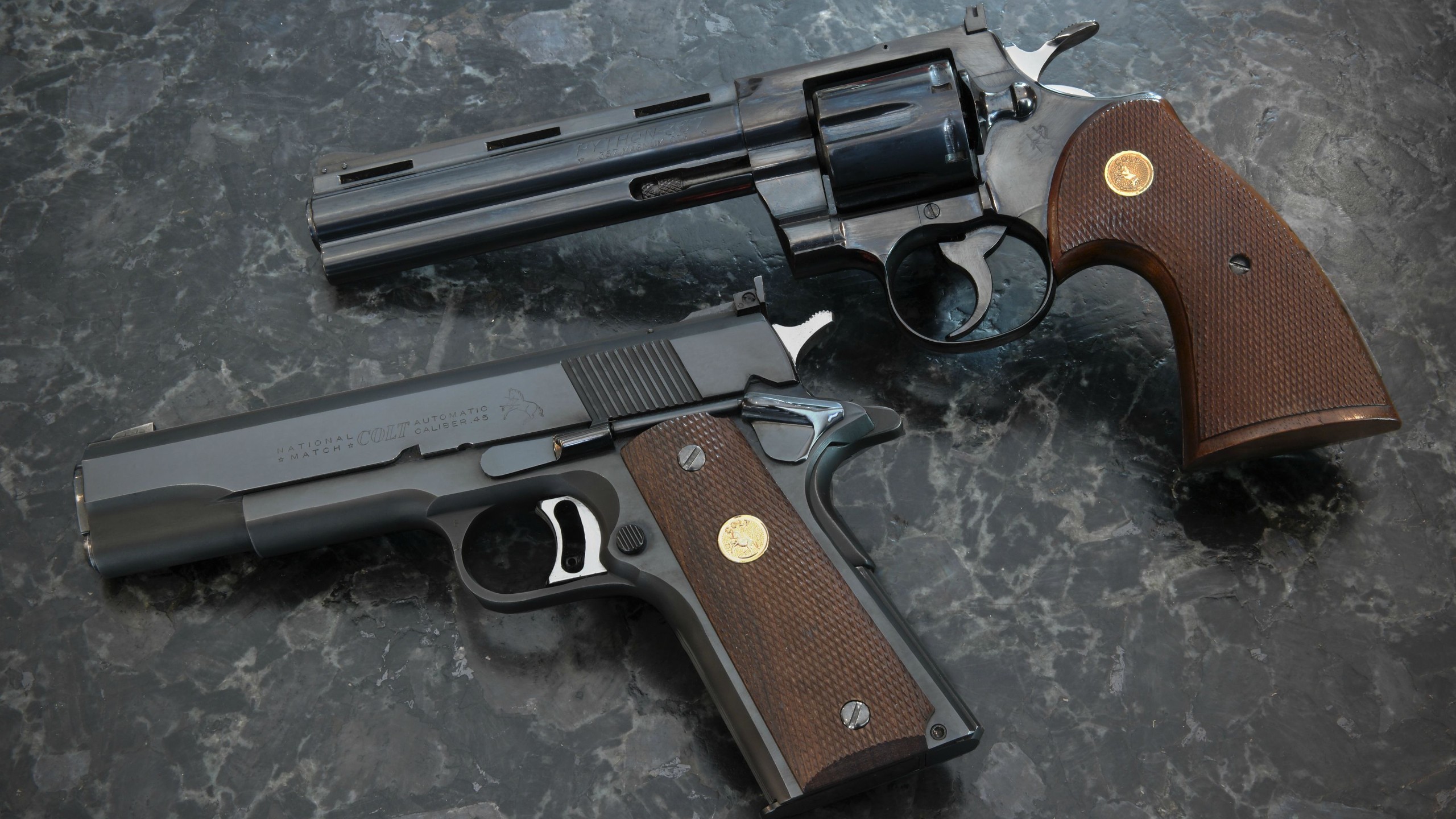 2560x1440  General  gun pistol M1911 Colt revolver .357 Magnum 1911  Colt Python