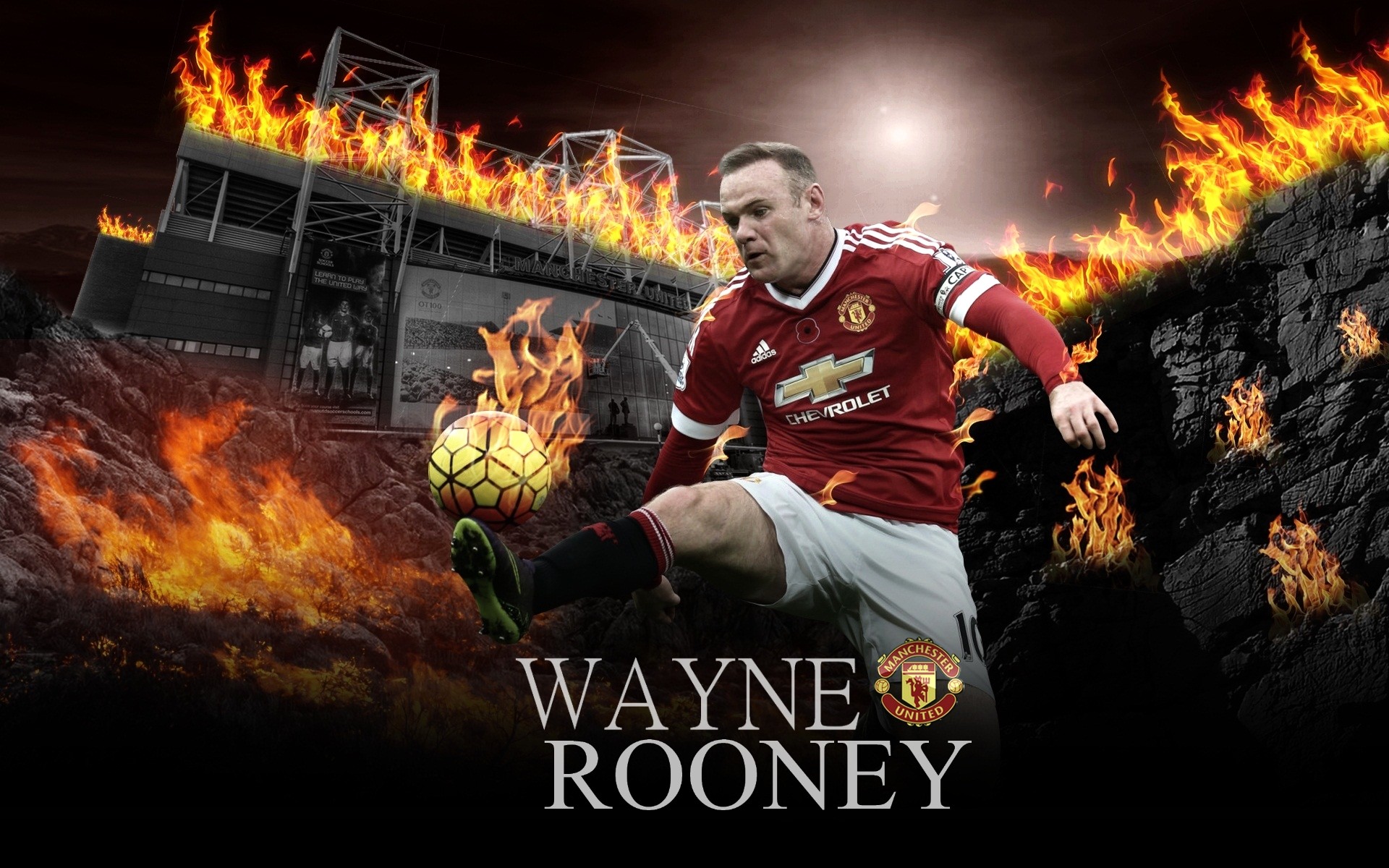 1920x1200 ... Wayne Rooney Wallpaper 2015/16 by ChrisRamos4