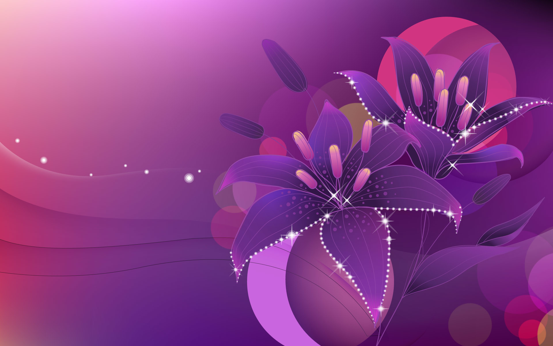 1920x1200 Image detail for -Abstract Purple Flowers - Free Wallpapers -