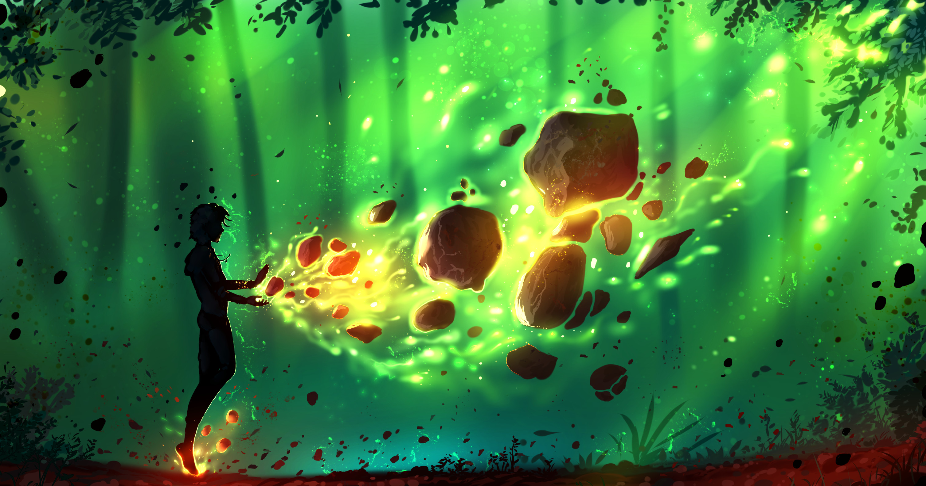 3015x1585 Earth Element, Toon Colors, Forest