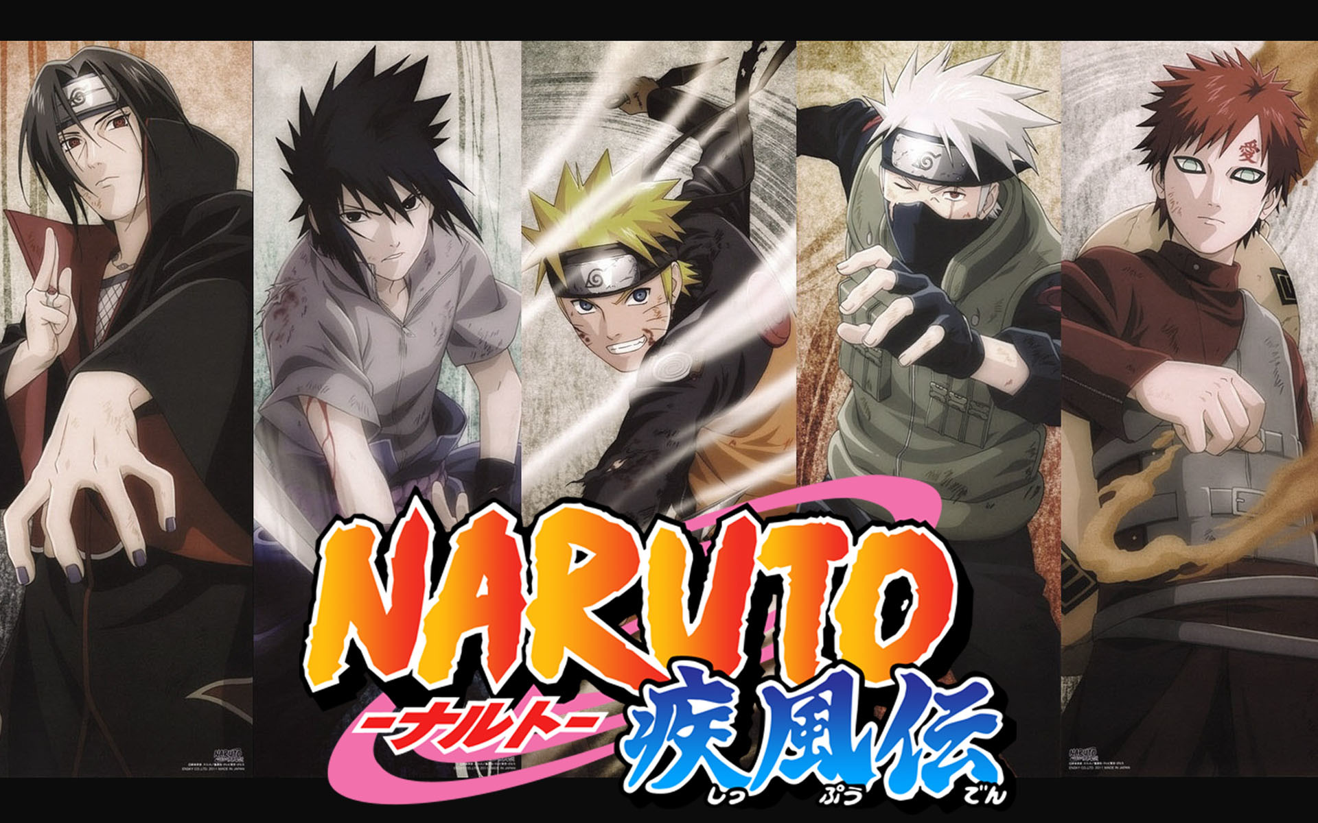 1920x1200 Anime - Naruto Itachi Uchiha Sasuke Uchiha Naruto Uzumaki Kakashi Hatake  Gaara (Naruto) Wallpaper
