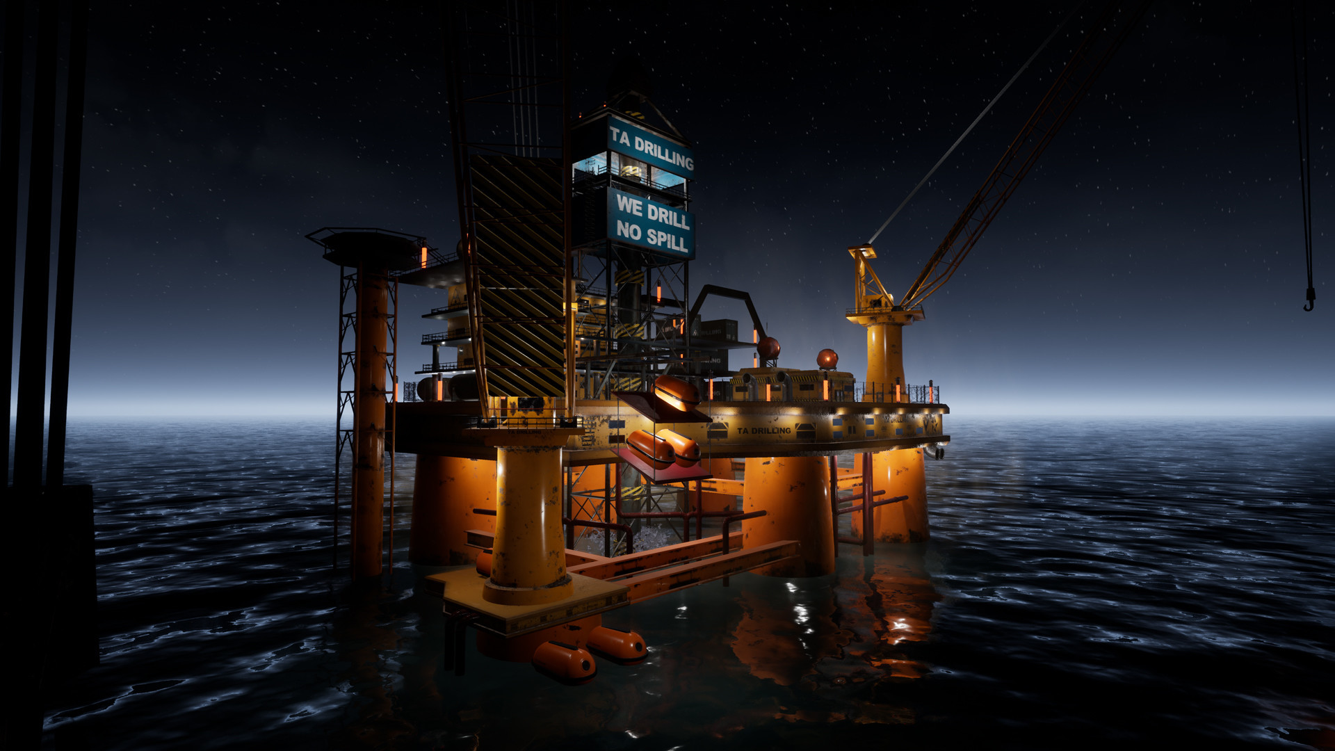 1920x1080 Oil Rig