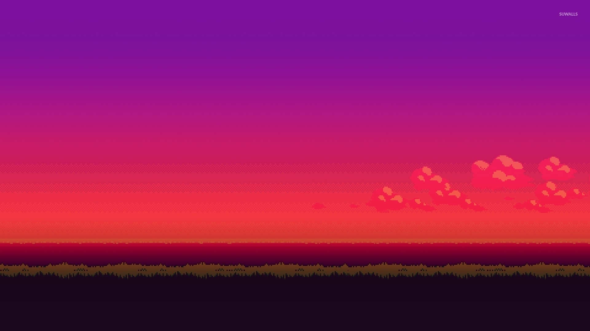 1920x1080 8-bit purple sunset wallpaper