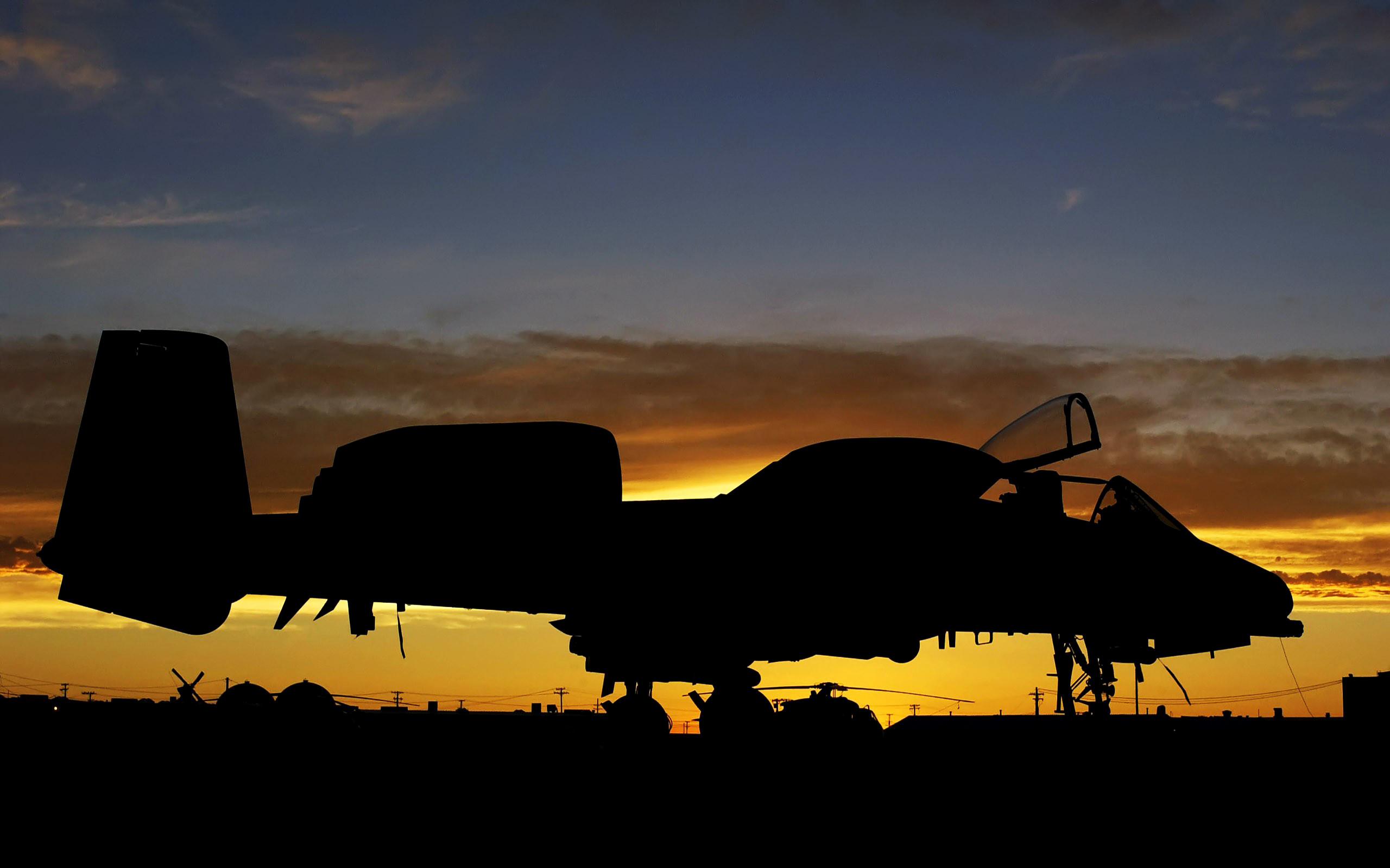 2560x1600 A-10 Thunderbolt II Aircraft Military Sunrise United States Air Force ...