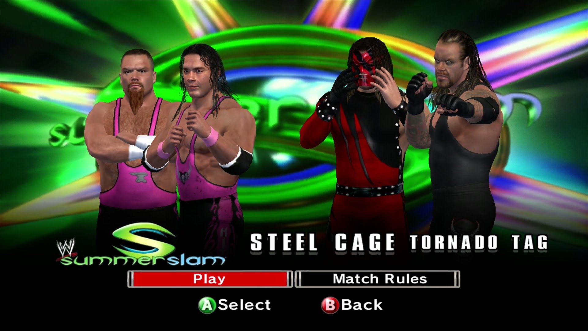 1920x1080 WWE Smackdown Vs. Raw 2007 - Hart Foundation Vs. Brothers of Destruction  (Cage Match)