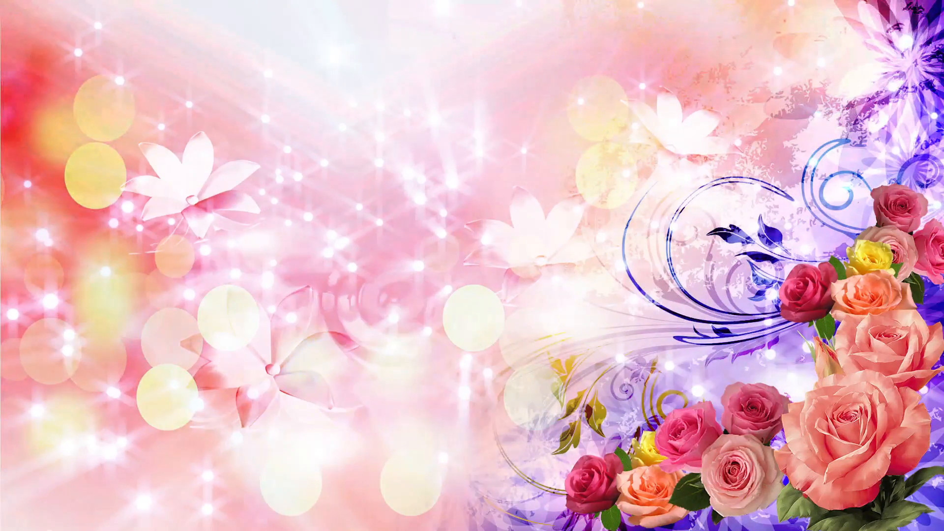 1920x1080 Pink Flowers 3 - Abstract Wedding Background 11 Stock Video Footage -  VideoBlocks