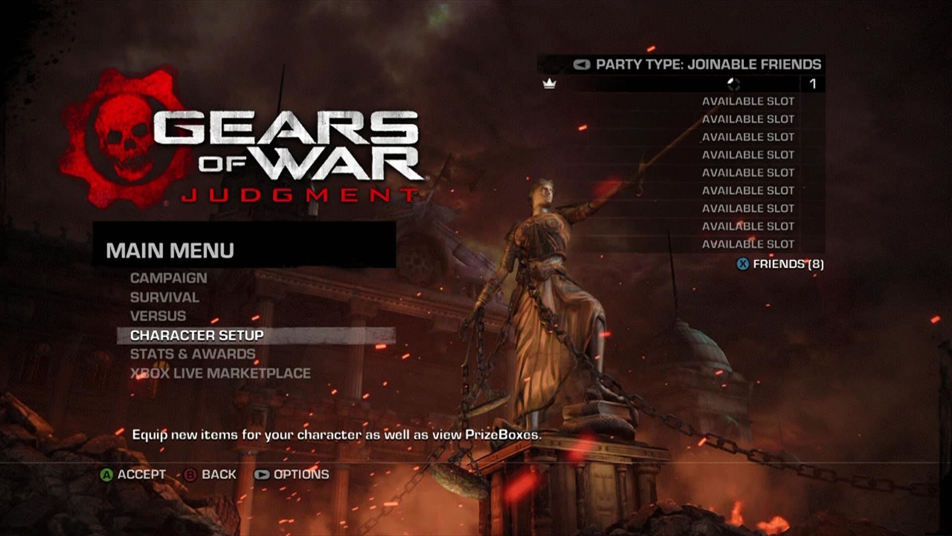 1920x1080 Gears of War: Judgment Xbox 360 Main menu