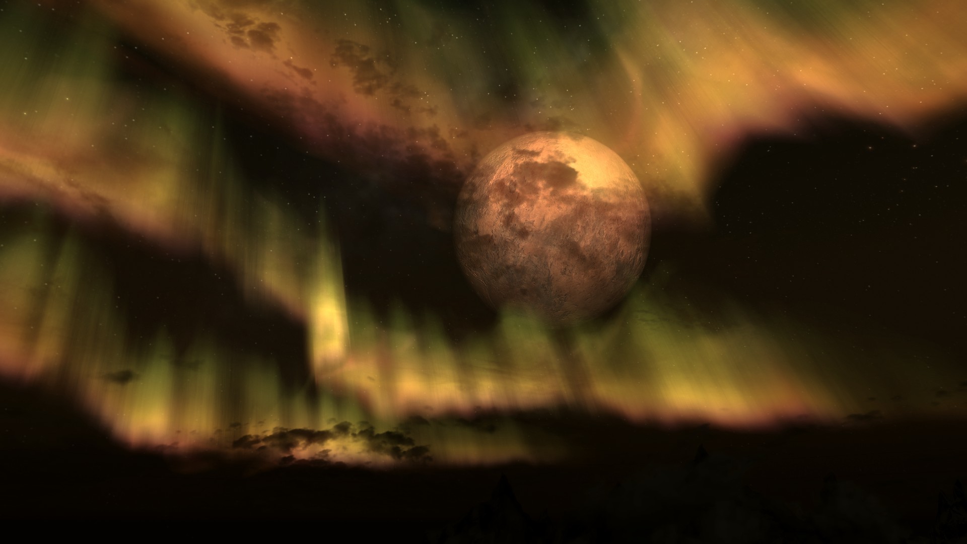 1920x1080 ... Skyrim : Night Sky - Wallpaper by TheWarRises