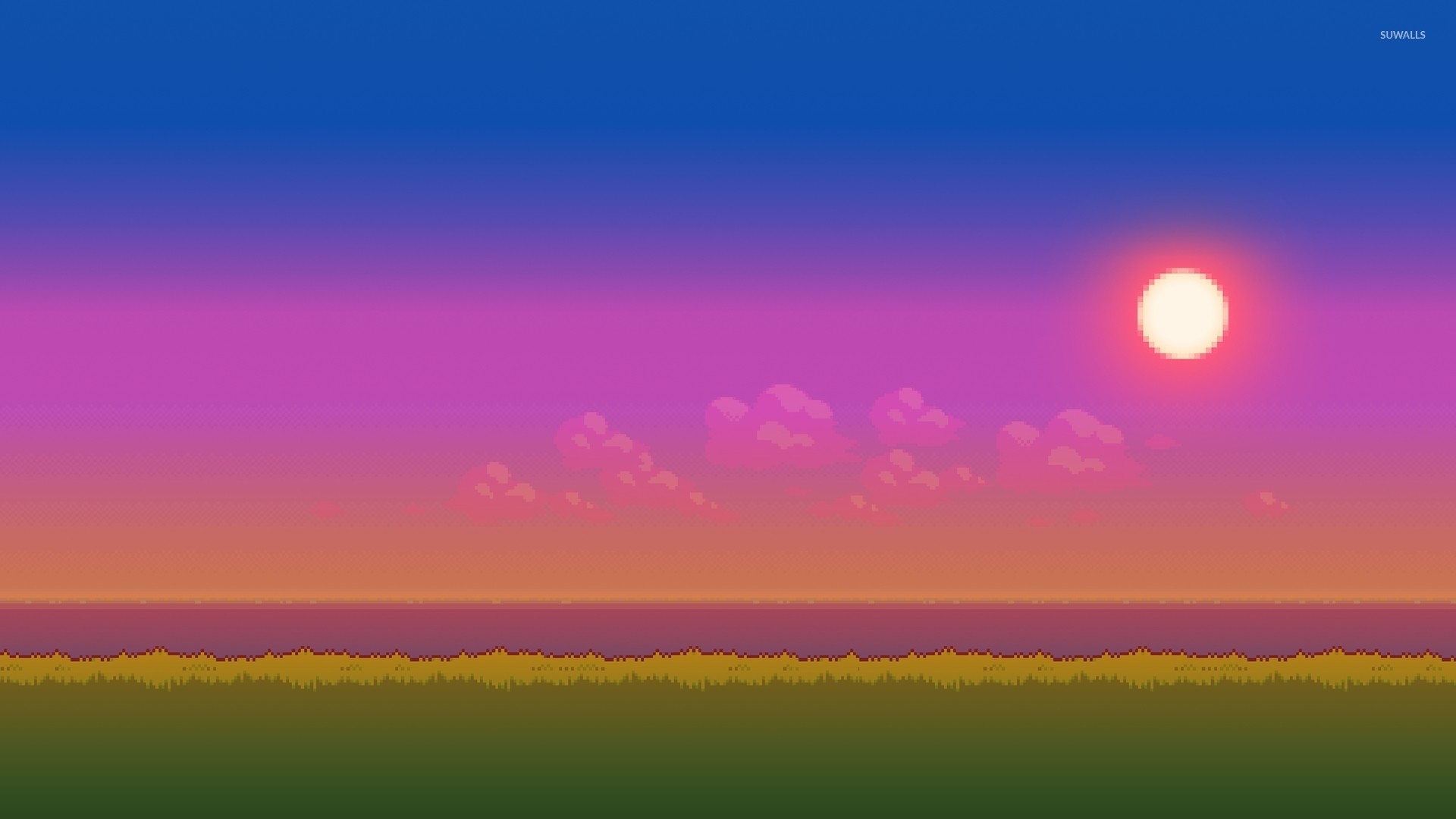 1920x1080 8-bit sunset wallpaper