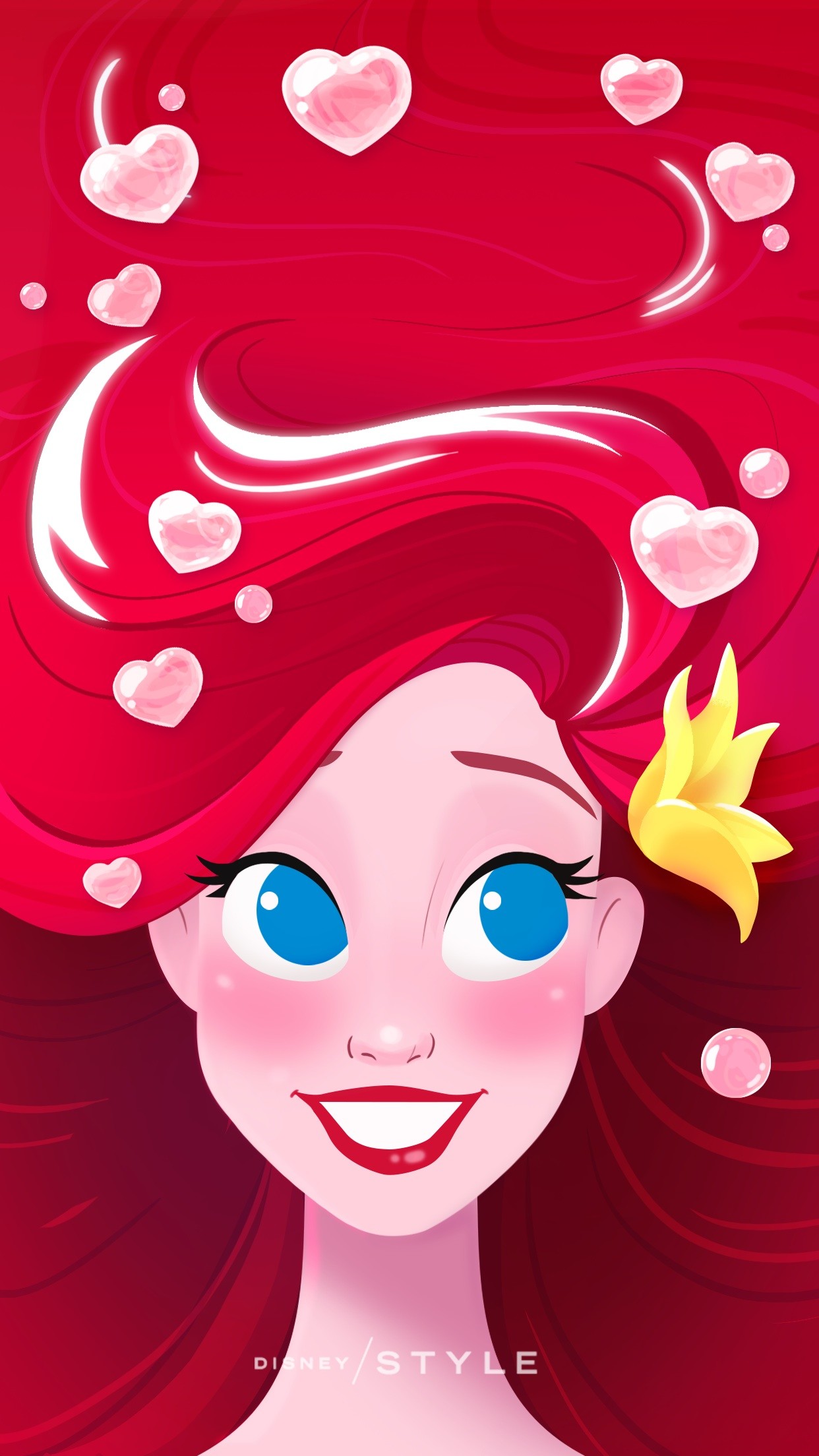 1242x2208 Celebrate Valentine's Day with these adorable phone wallpapers. Princess  StoriesThe Little MermaidLittle ...