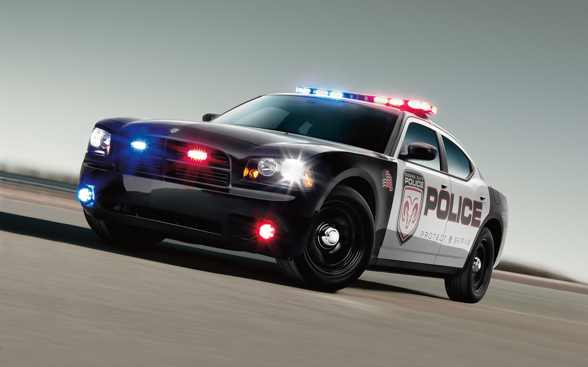 1920x1200 3D Render Dodge Police Car Desktop Wallpaper Uploaded by DesktopWalls