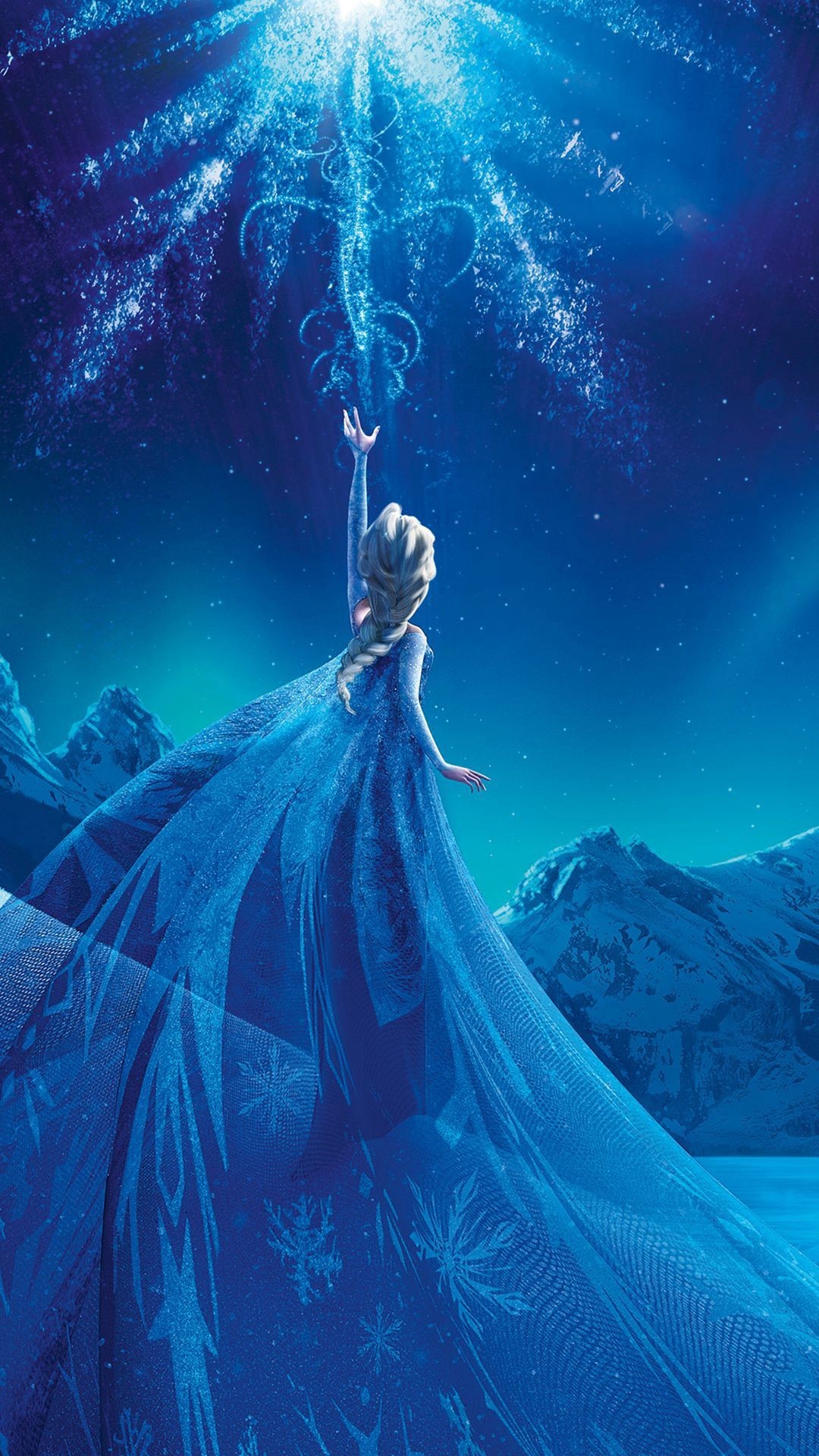 1080x1920 Magical Frozen Queen Elsa iPhone 6 Plus Wallpaper - 2014 Halloween  Snowflake Dress, Frozen World