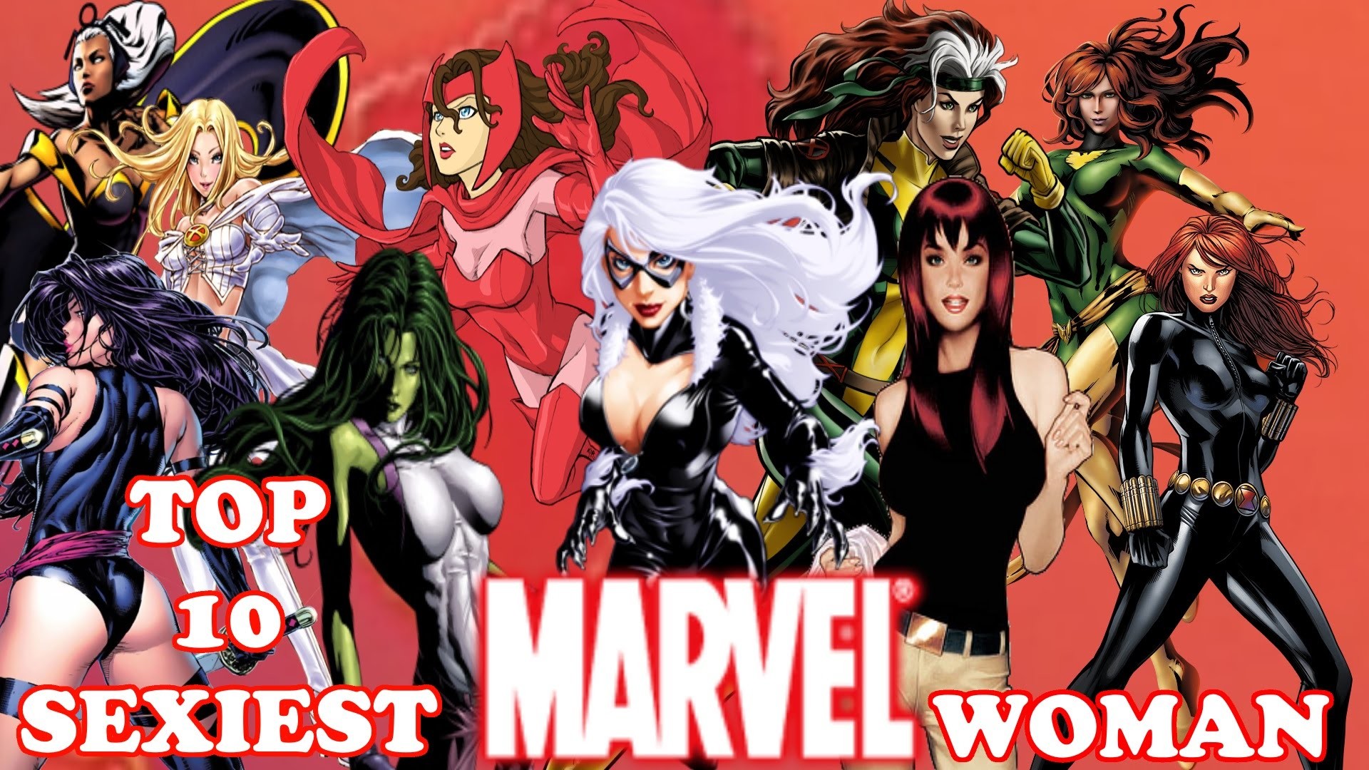 1920x1080 Top 10 Hottest Marvel Comics Women á´´á´°