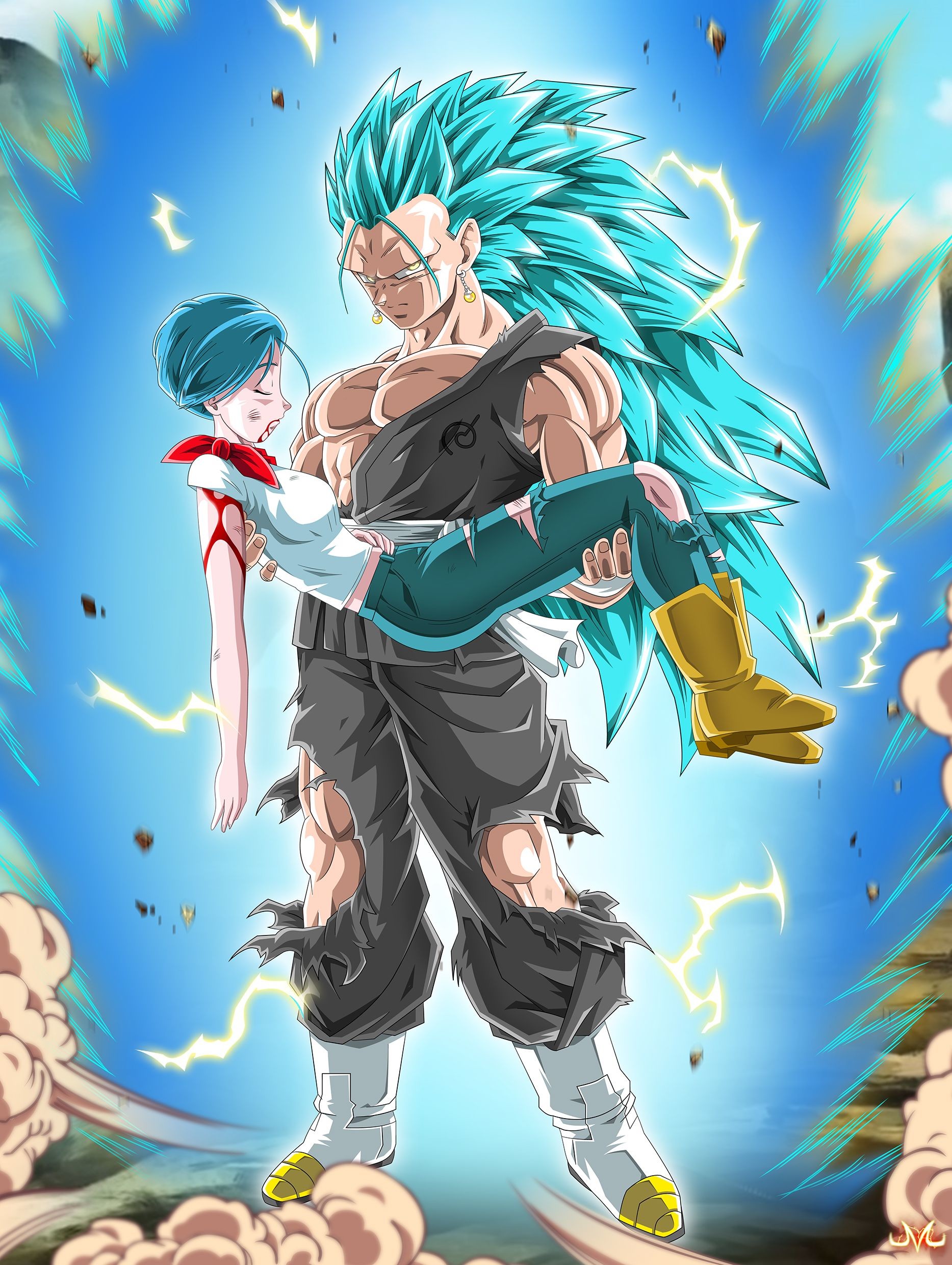 Gogeta , sky, gogeta_ HD phone wallpaper