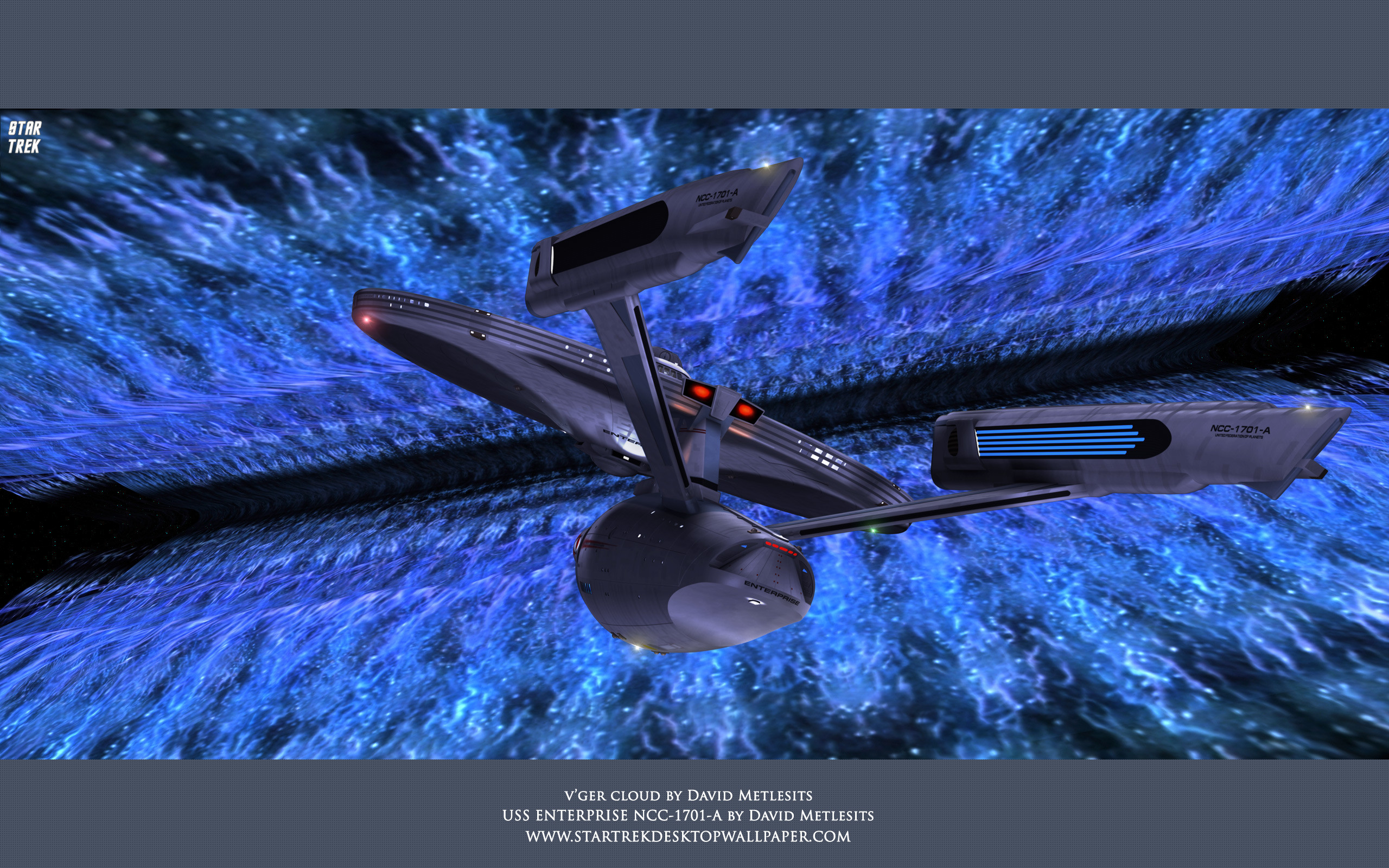 2560x1600 Star Trek USS Enterprise Intercepting V'Ger Cloud. Free Star Trek computer  desktop wallpaper