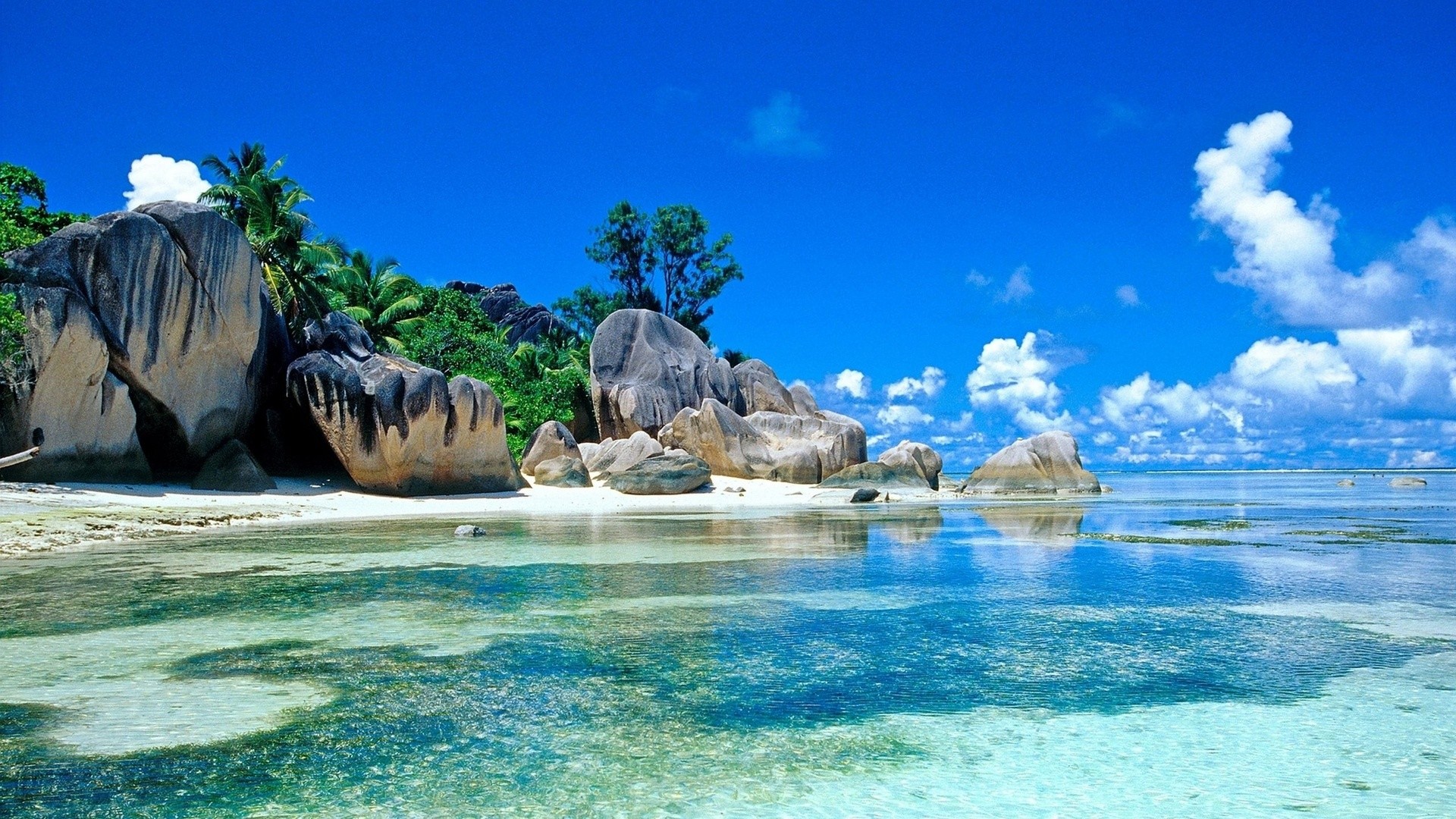 1920x1080 Free Beach Screensavers And Wallpapers Tropical Beach With Large Rocks .