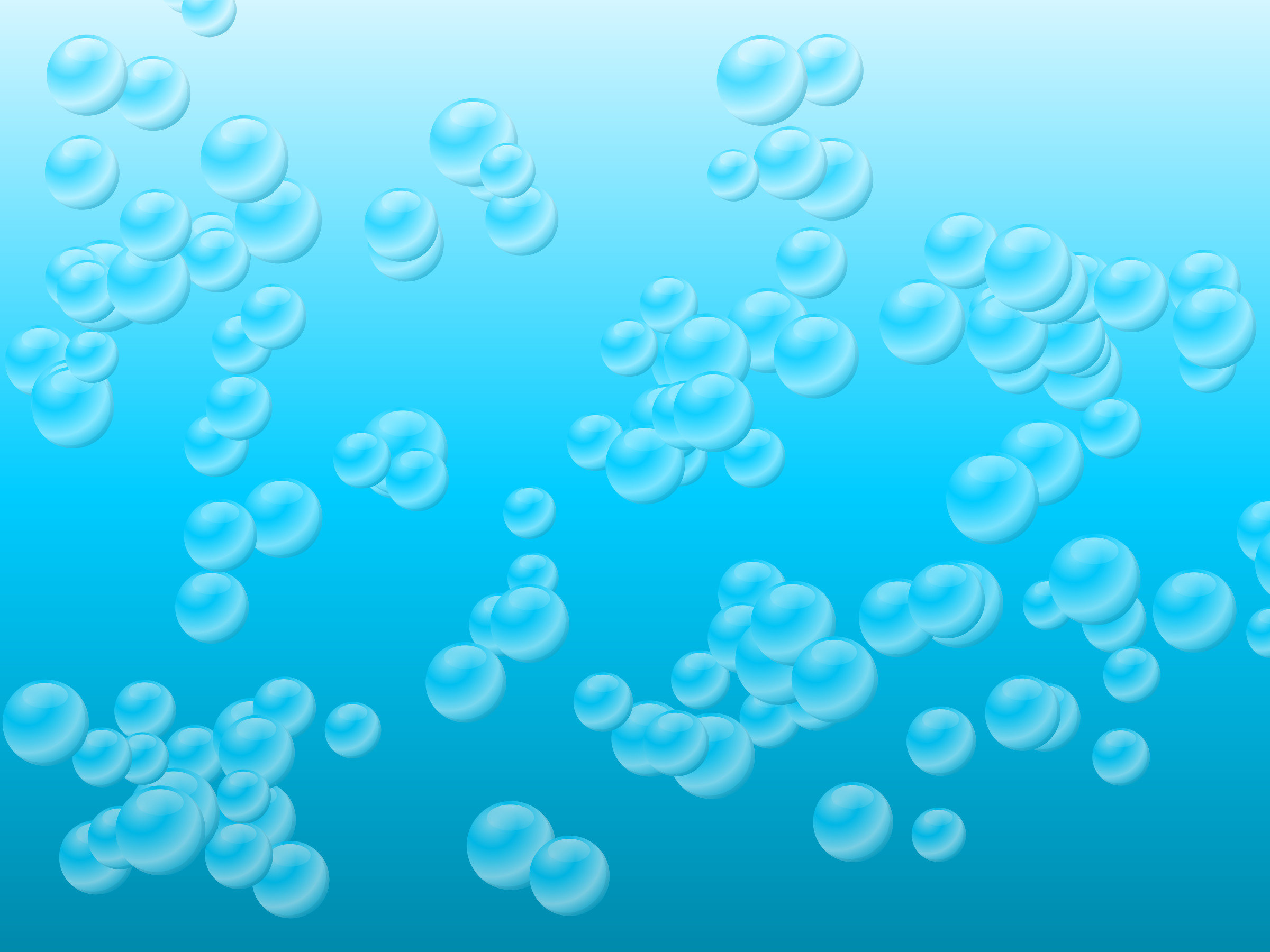 Пузырьки на голубом фоне