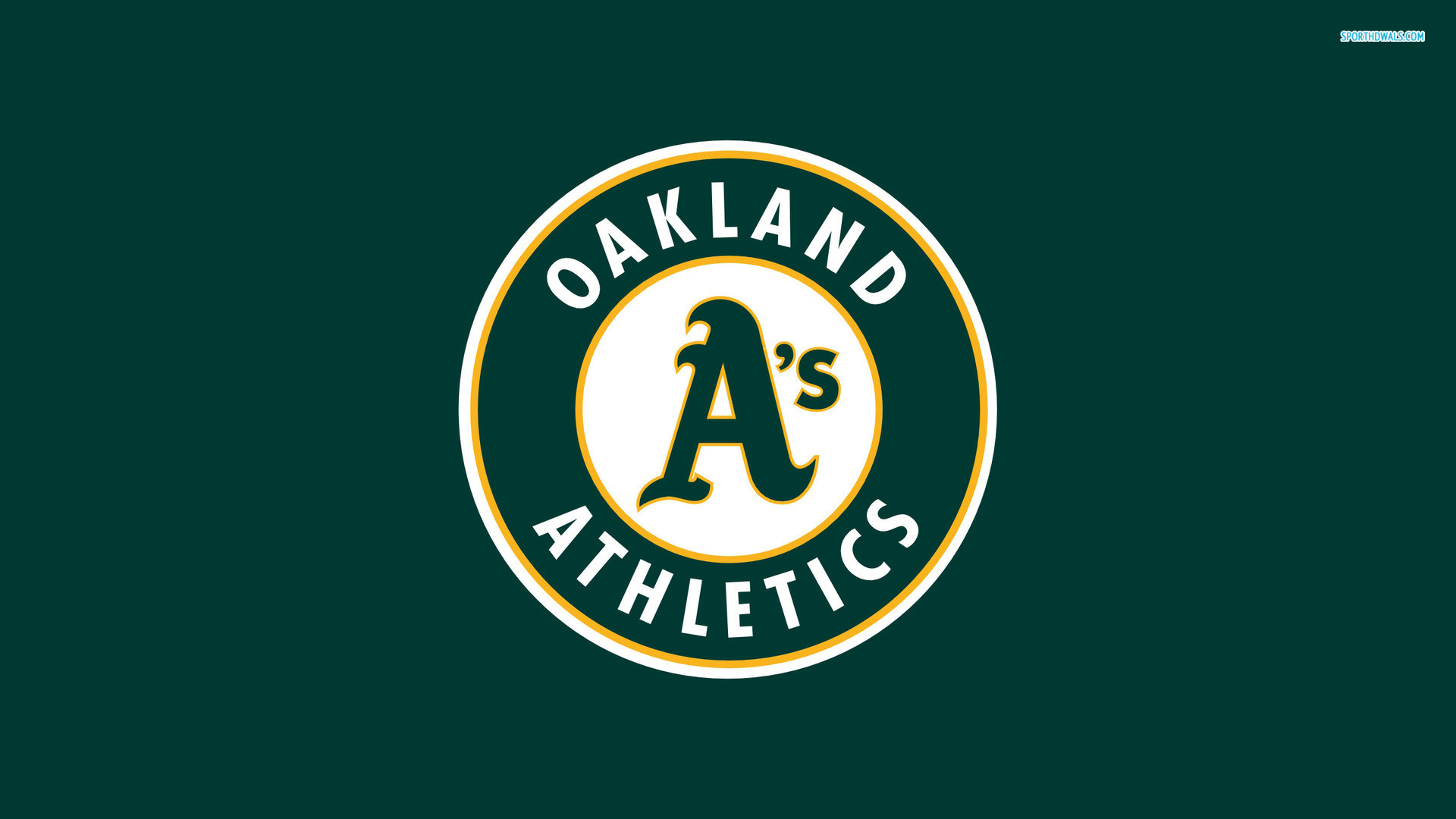 1920x1080 Oakland Athletics Logo Wallpaper