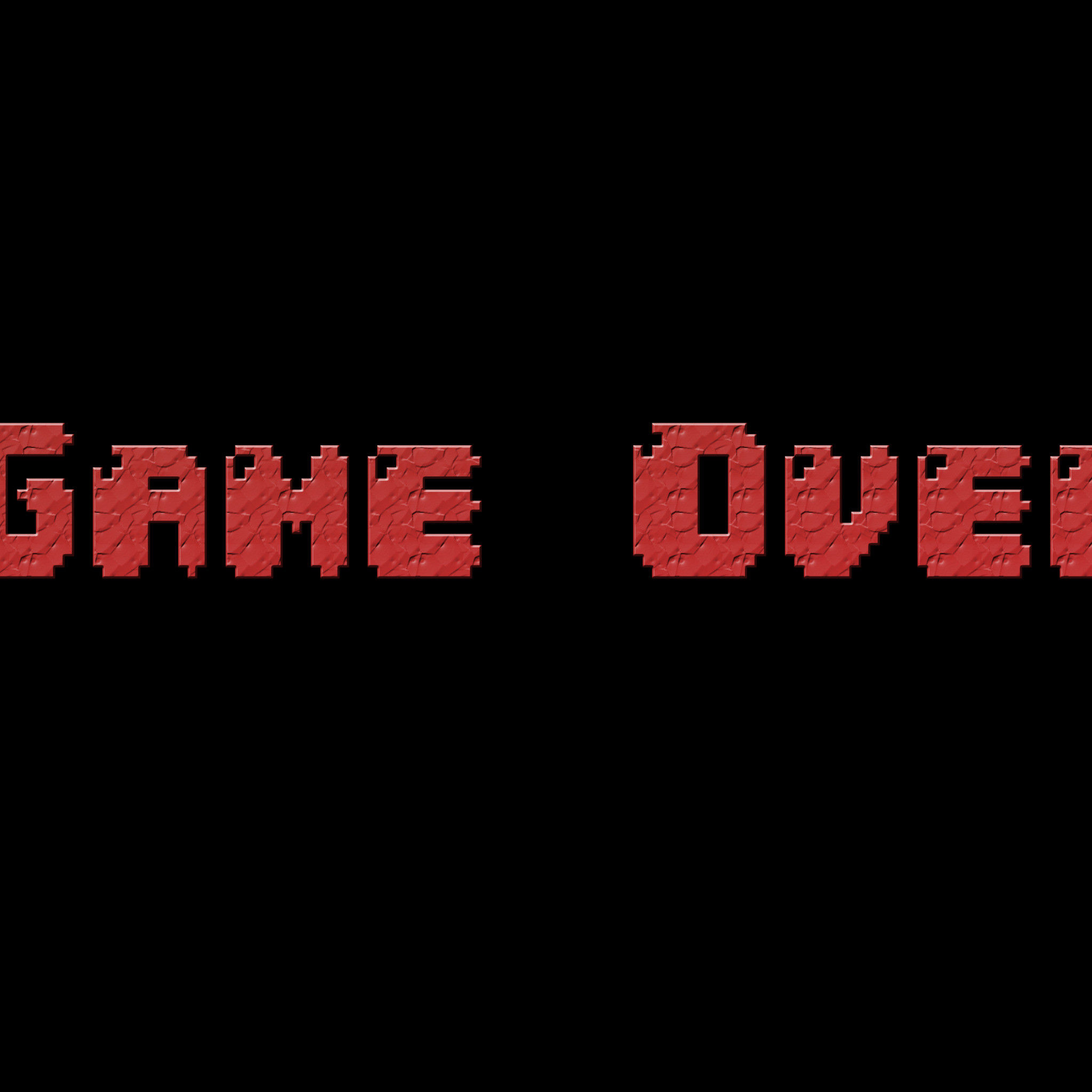 2048x2048 Game Over Typography (Ipad Air)