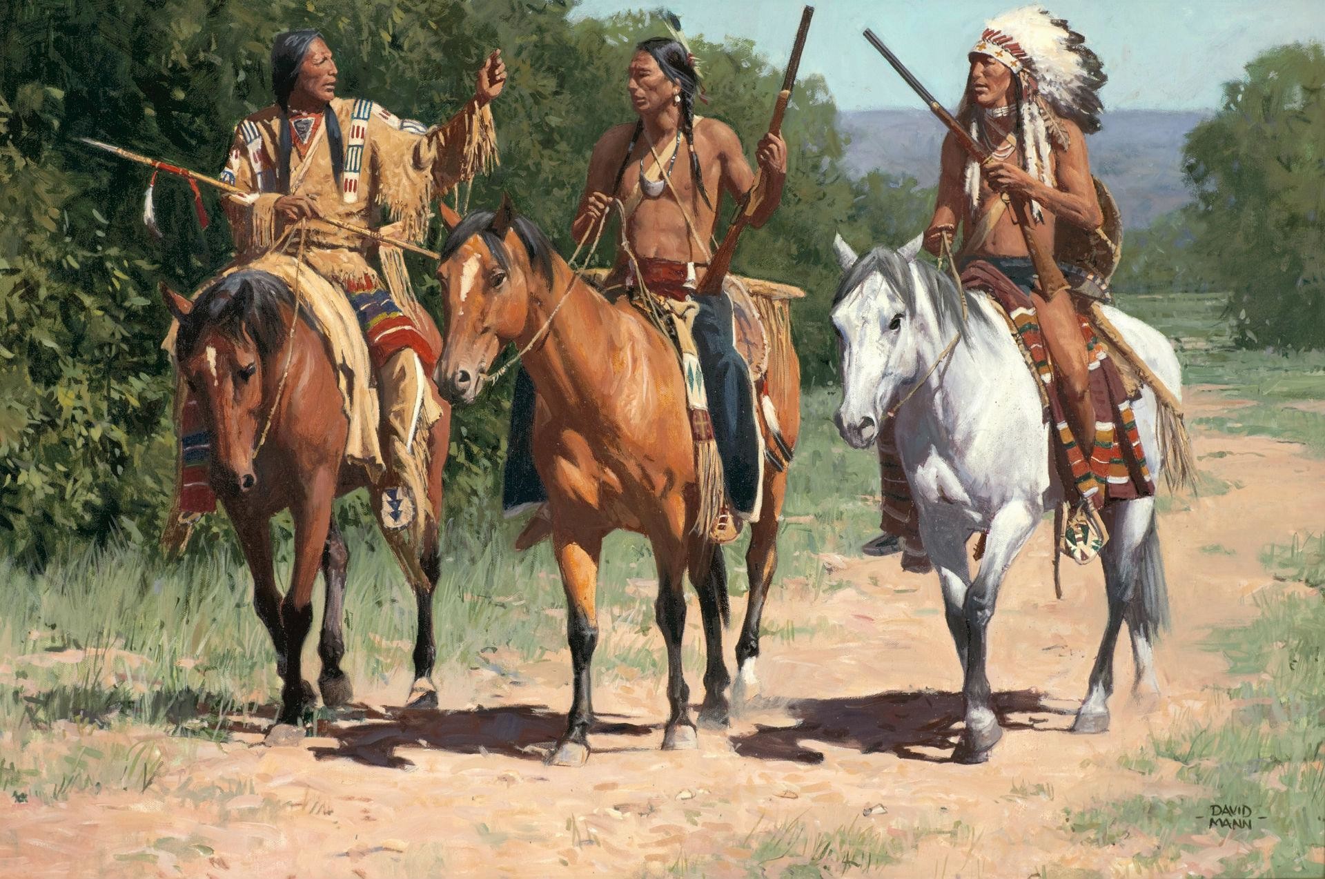 1920x1274 wallpaper.wiki-American-Indian-Horse-Paintings-Art-Western-