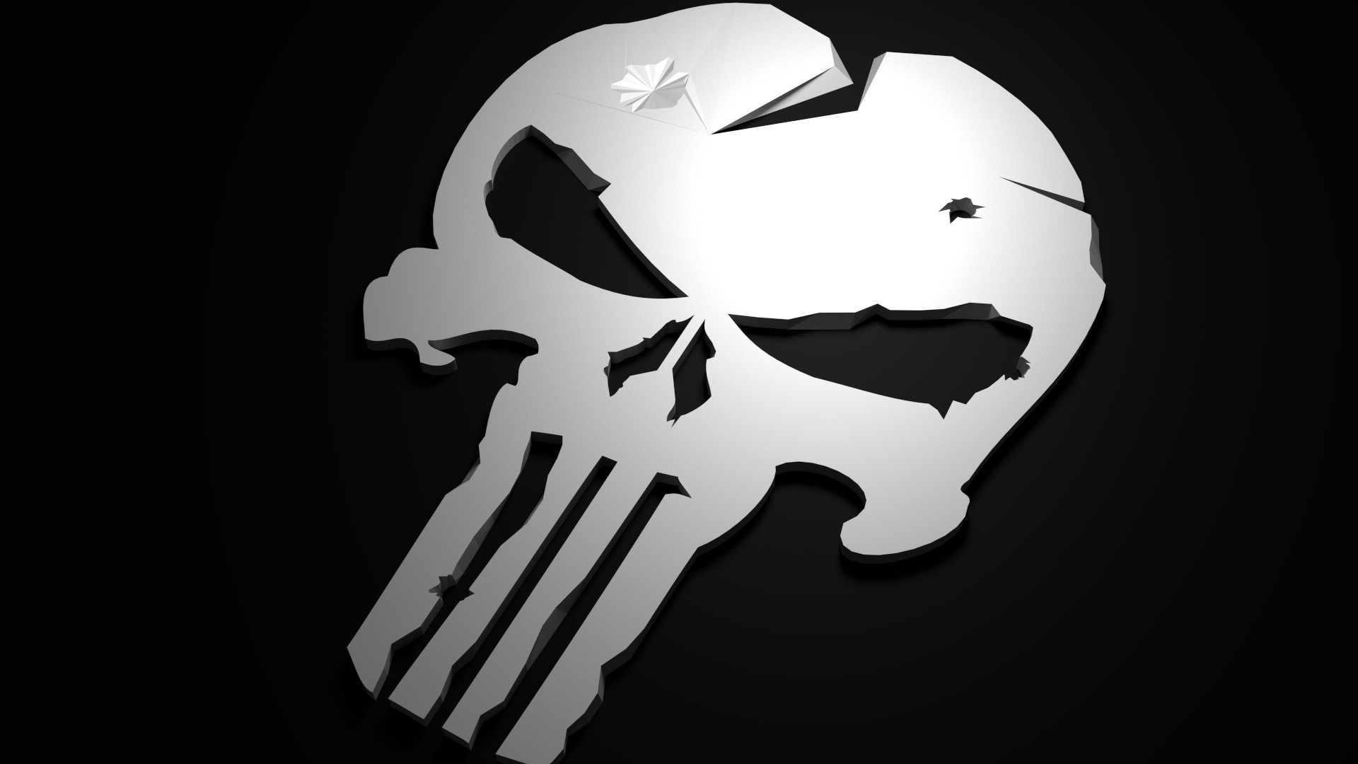 1920x1080 Low Poly Punisher (1920 x 1080) HD Wallpaper From Gallsource.com