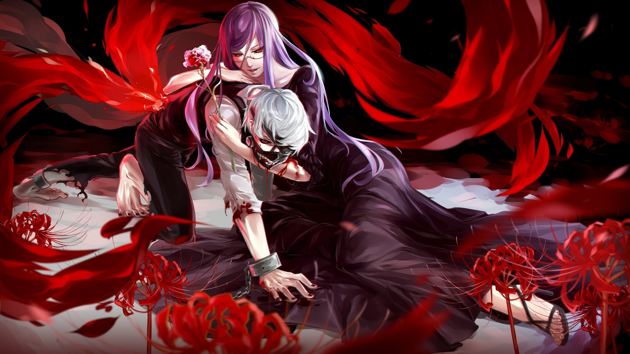 2048x1152 Download Tokyo Ghoul Amazing Anime Christmas Wallpaper In Many Resolutions