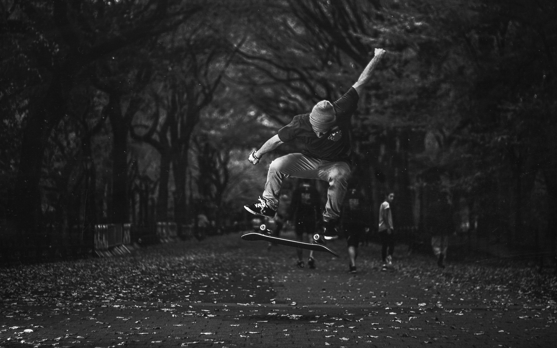 1920x1200 Skateboard Skateboarding Jump Stop Action BW wallpaper |  | 24691  | WallpaperUP