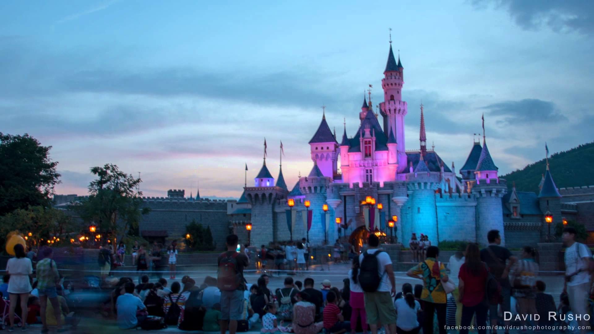 1920x1080 Sunset Timelapse of Sleeping Beauty's Castle in Hong Kong Disneyland -  YouTube
