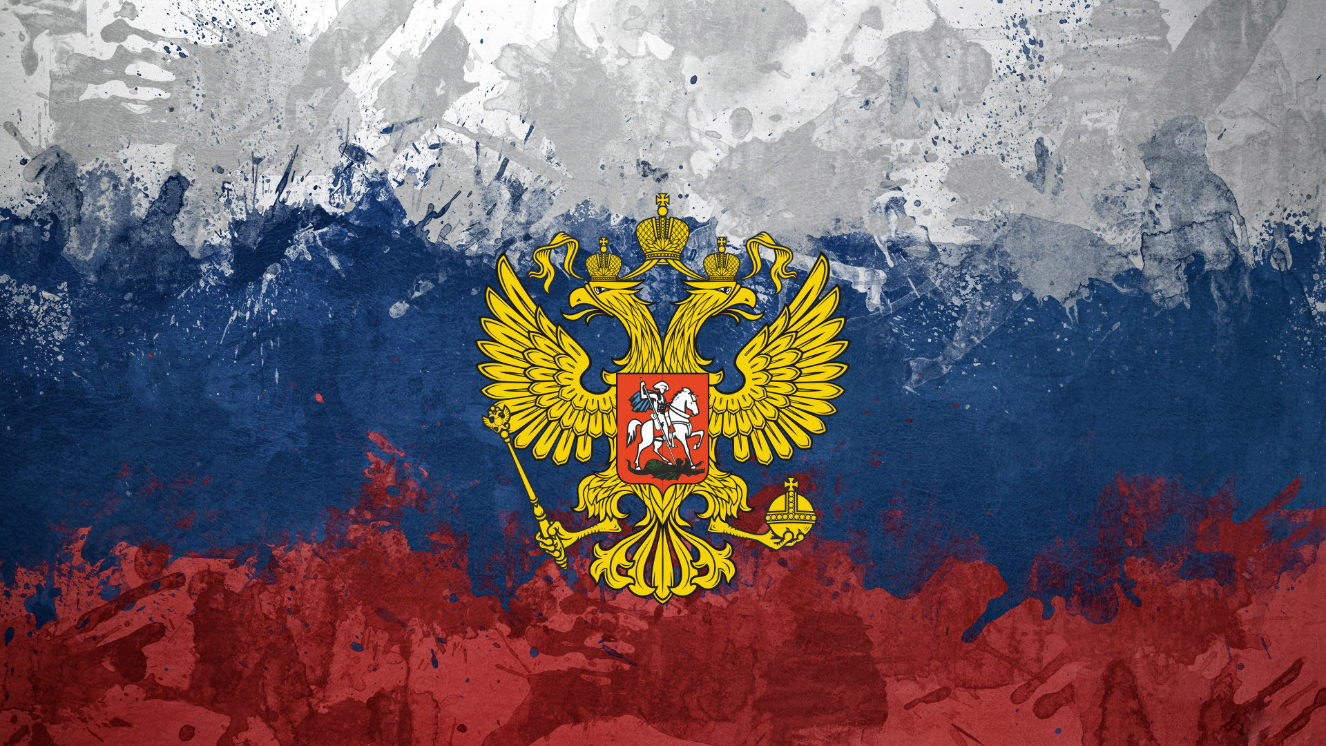 Обои с путиным и флагом россии