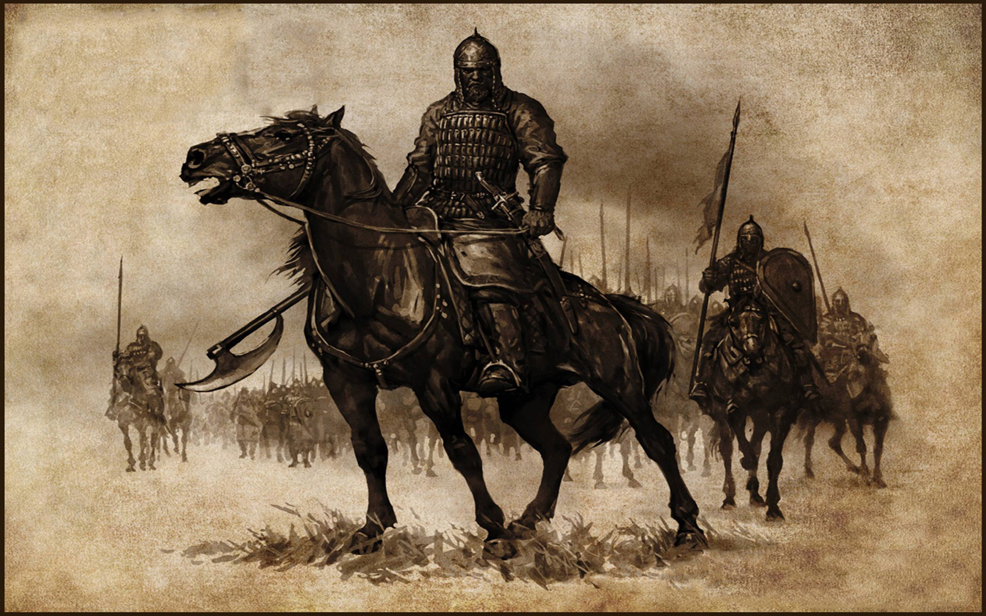 1920x1200 Artwork Knights Medieval MountampBlade